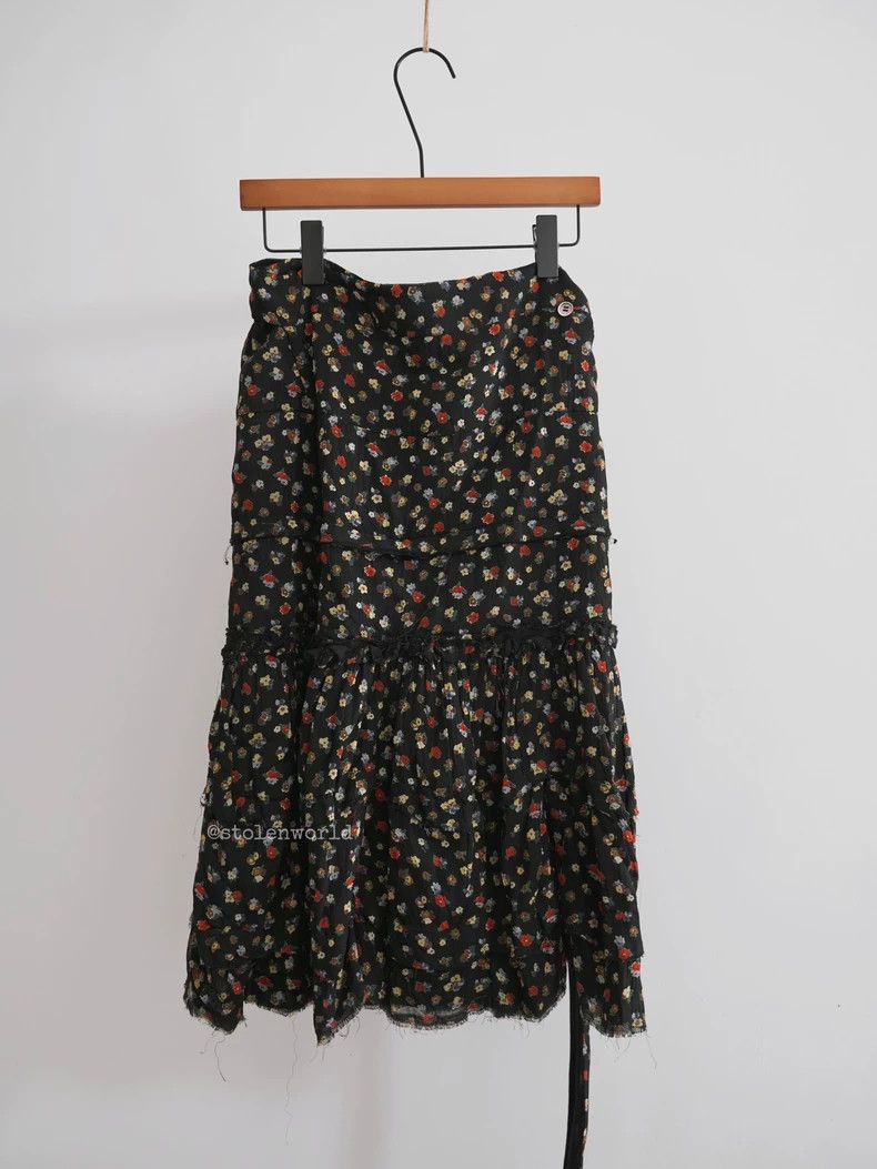 Comme des Garcons Comme des Garcons size M Broken flower and raw edge wrap s Size 23" - 2 Thumbnail
