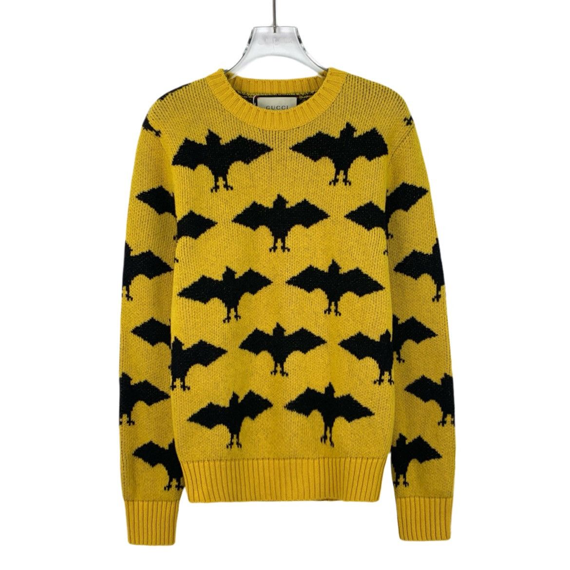 Gucci Gucci Yellow Bat Intarsia Long Sleeve Knit Sweater K26WX Size XS / US 0-2 / IT 36-38 - 1 Thumbnail