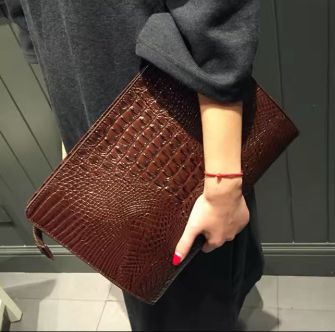 Leather PU Leather Clutches Bag Size ONE SIZE - 2 Thumbnail