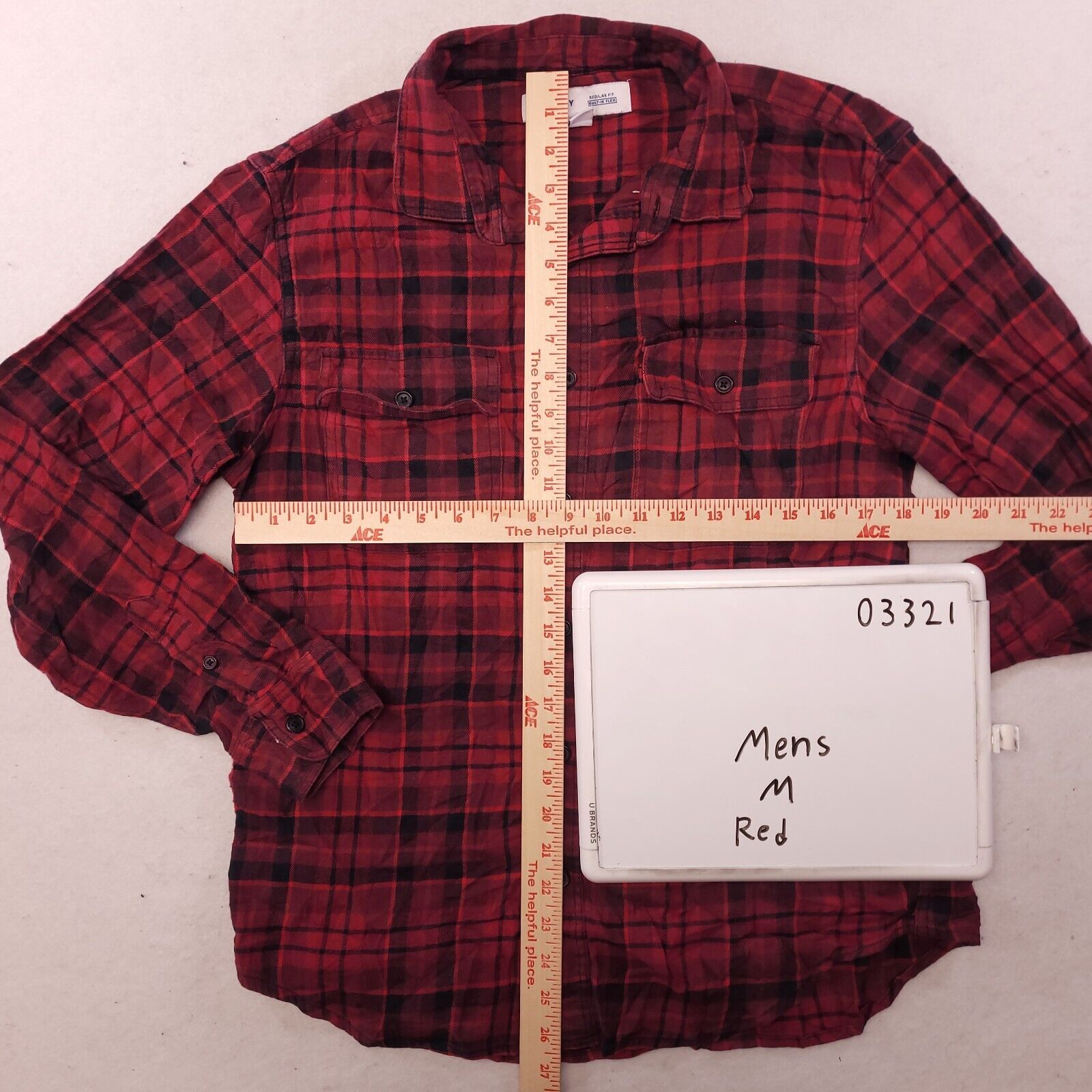 Old Navy Old Navy Tartan Flannel Button Shirt Mens Size Medium M Red Size US M / EU 48-50 / 2 - 7 Thumbnail