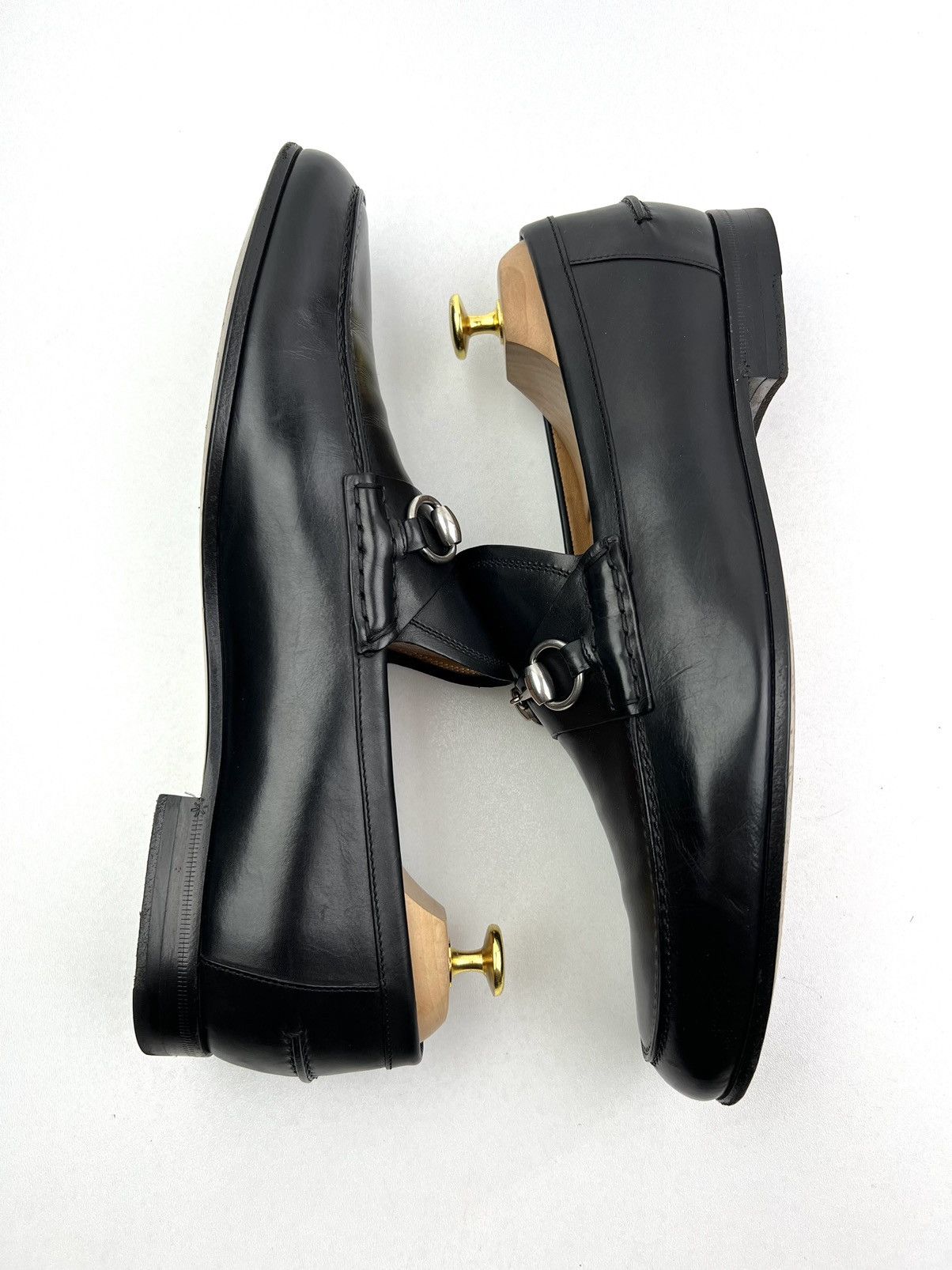 Gucci GUCCI Loafers Leather Shoes HORSEBIT Buckle Black Men’s Size US 9 / EU 42 - 9 Thumbnail