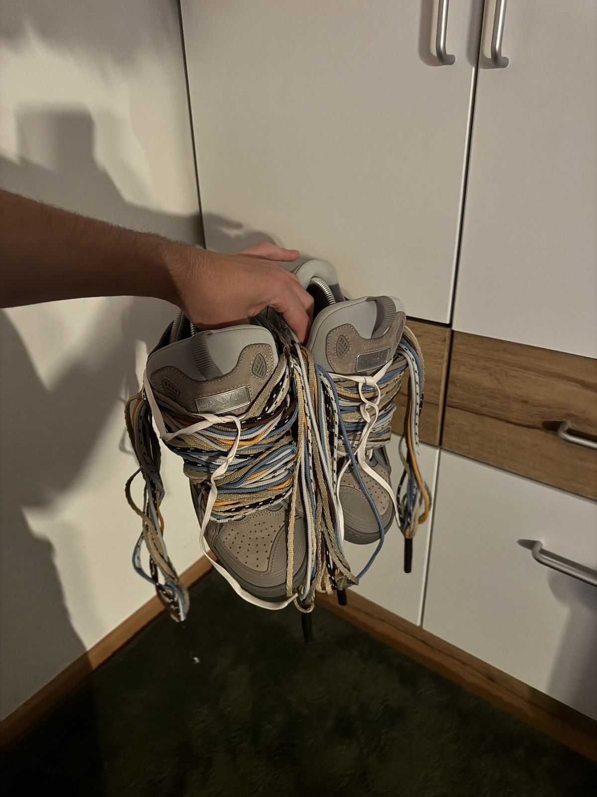 Lanvin Lanvin Curb Sneakers Beige Multi Lace 💧🌊 Size US 11 / EU 44 - 4 Thumbnail