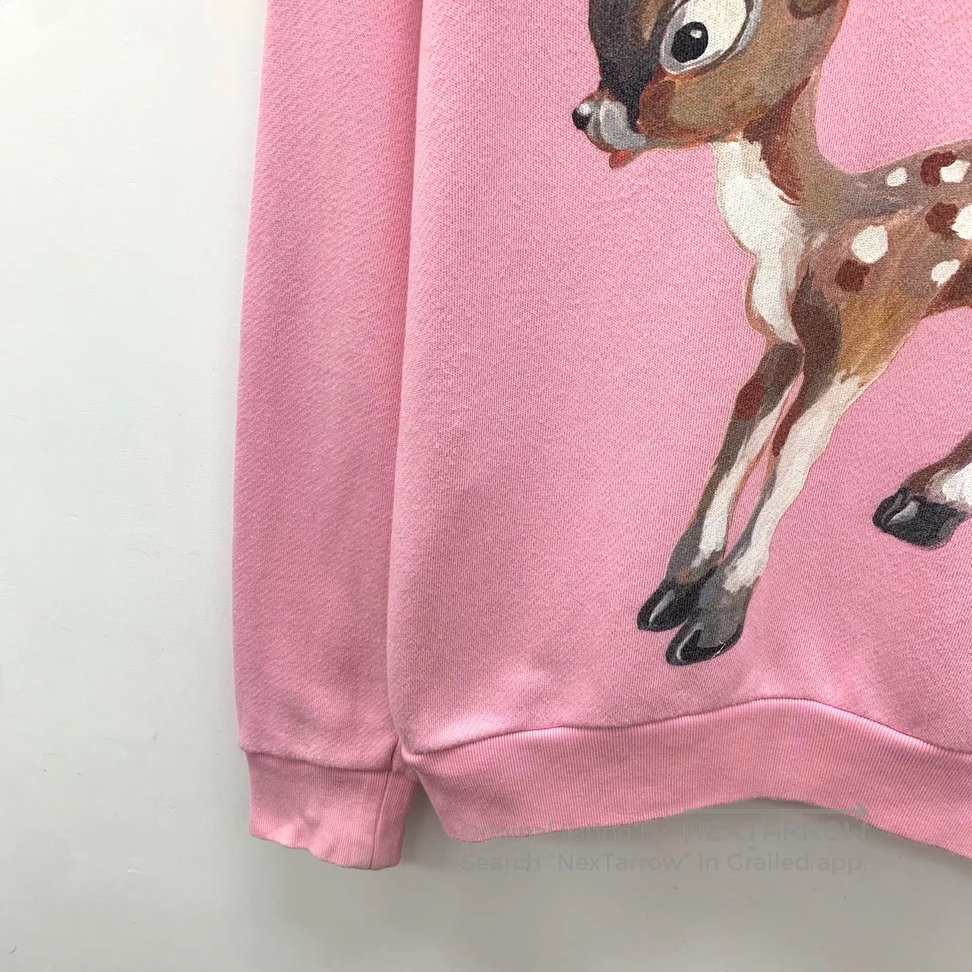 Gucci Guicci Pink Letter Embroidered Cotton Round Neck Long Slee Size S / US 4 / IT 40 - 4 Thumbnail