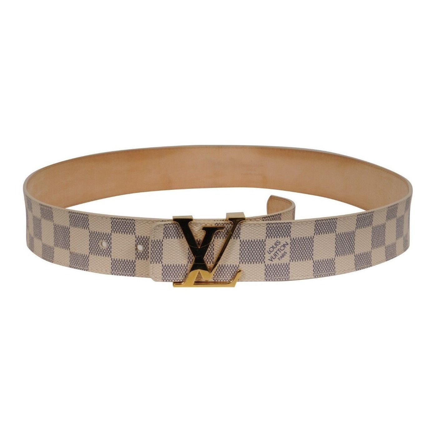 Louis Vuitton Damier Azur Initials Belt 40MM 90 36 Cream Size 36 - 14 Thumbnail