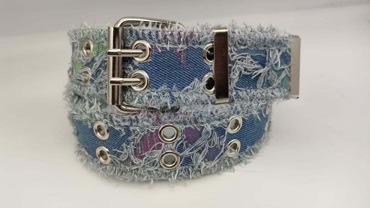 Designer Modern Vintage Belt Riveted Belts Menswear Accessories Size ONE SIZE - 3 Thumbnail