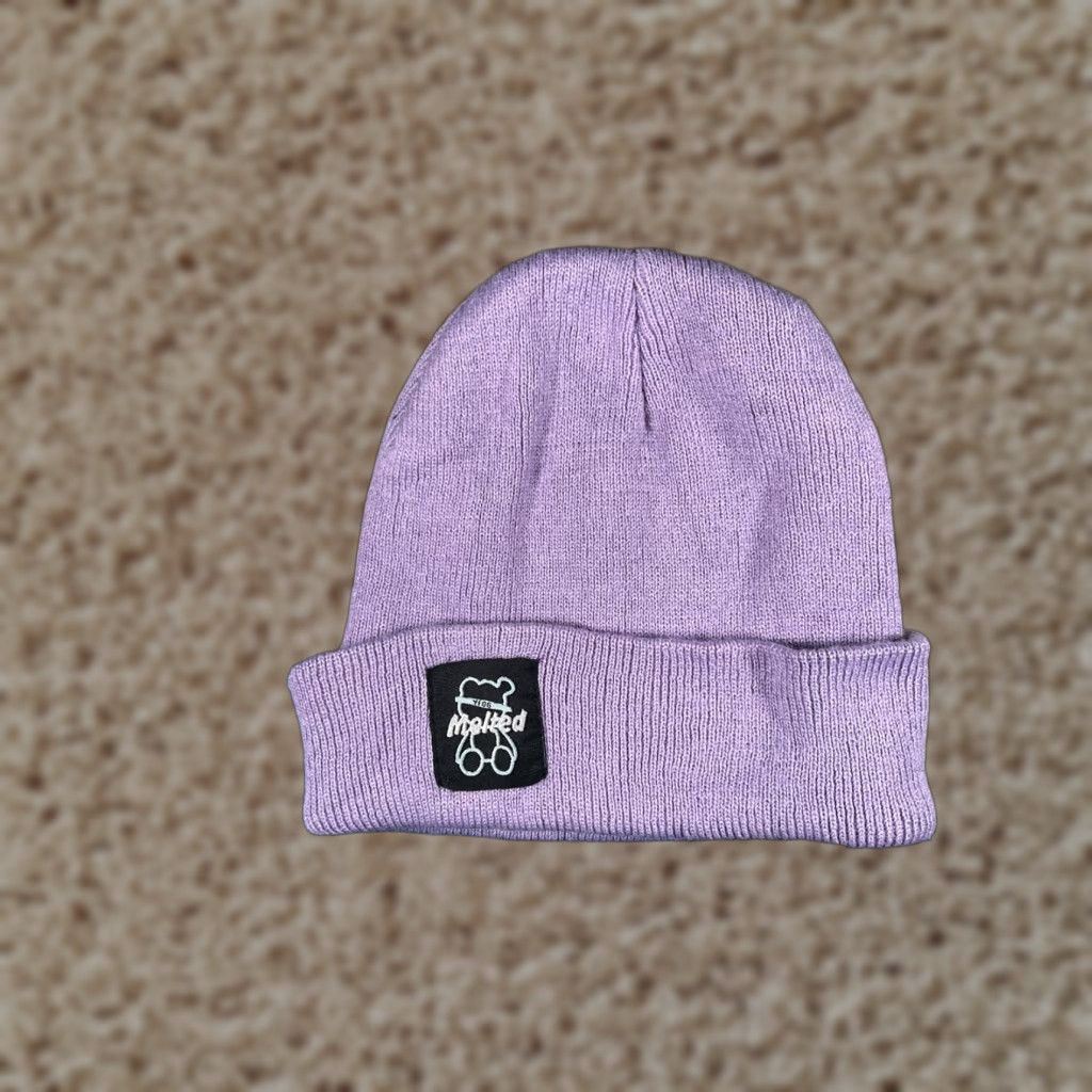 Logo 7 Unbranded Hat Women One Size Purple 100% Acrylic Knit Ski Beanie Toque Melted Bear Logo Size ONE SIZE - 1 Thumbnail