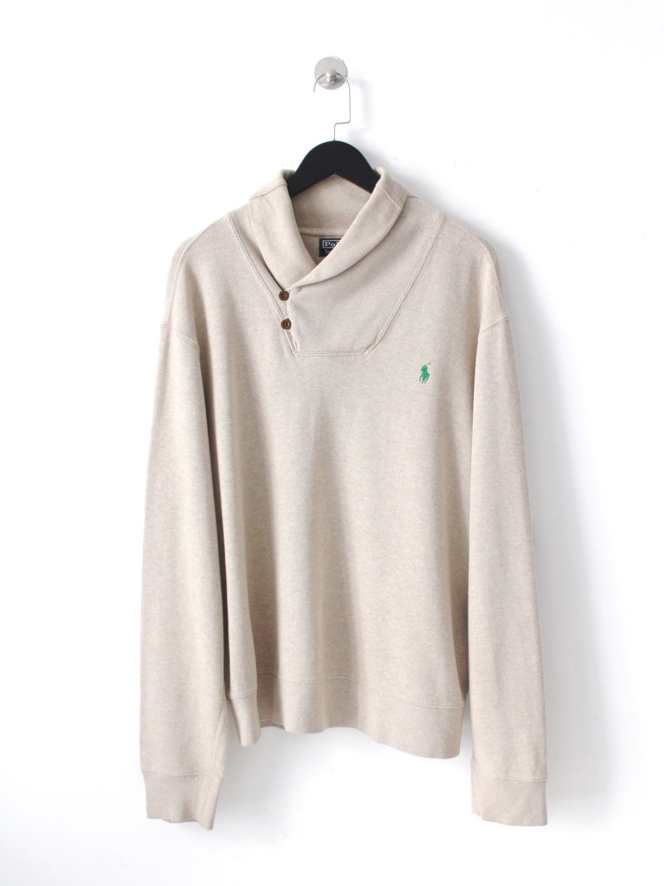 Polo Ralph Lauren 1990S POLO BY RALPH LAUREN SHAWL COLLAR SWEATSHIRT Size US XL / EU 56 / 4 - 1 Thumbnail