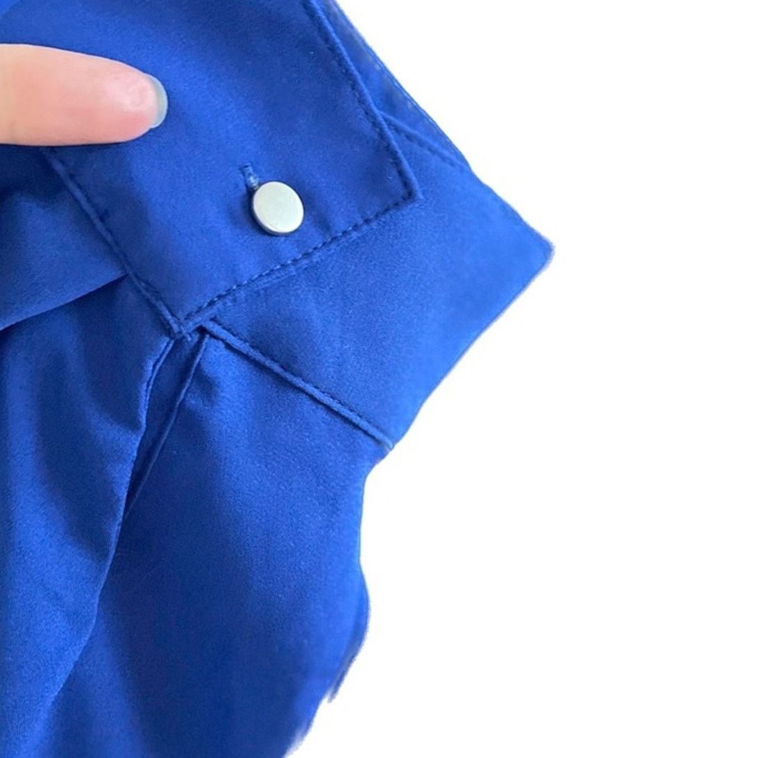 Vintage Vintage Chaus semi sheer royal blue metal button blouse M Size M / US 6-8 / IT 42-44 - 4 Thumbnail