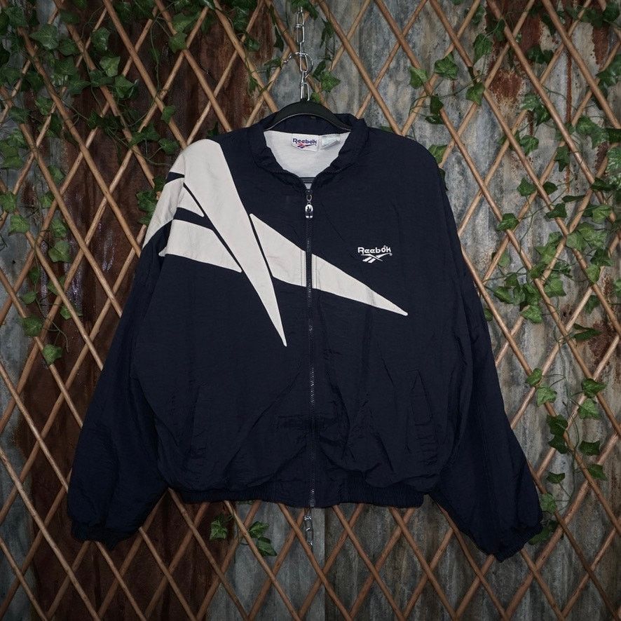Reebok Vintage / Y2K Reebok big logo zip-up lightweight windbreaker Size US M / EU 48-50 / 2 - 1 Thumbnail
