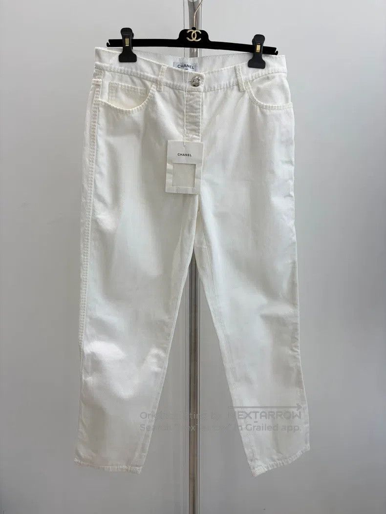 Other Chanel Ski series white double C pocket jeans trousers Size 26" / US 2 / IT 38 - 1 Thumbnail