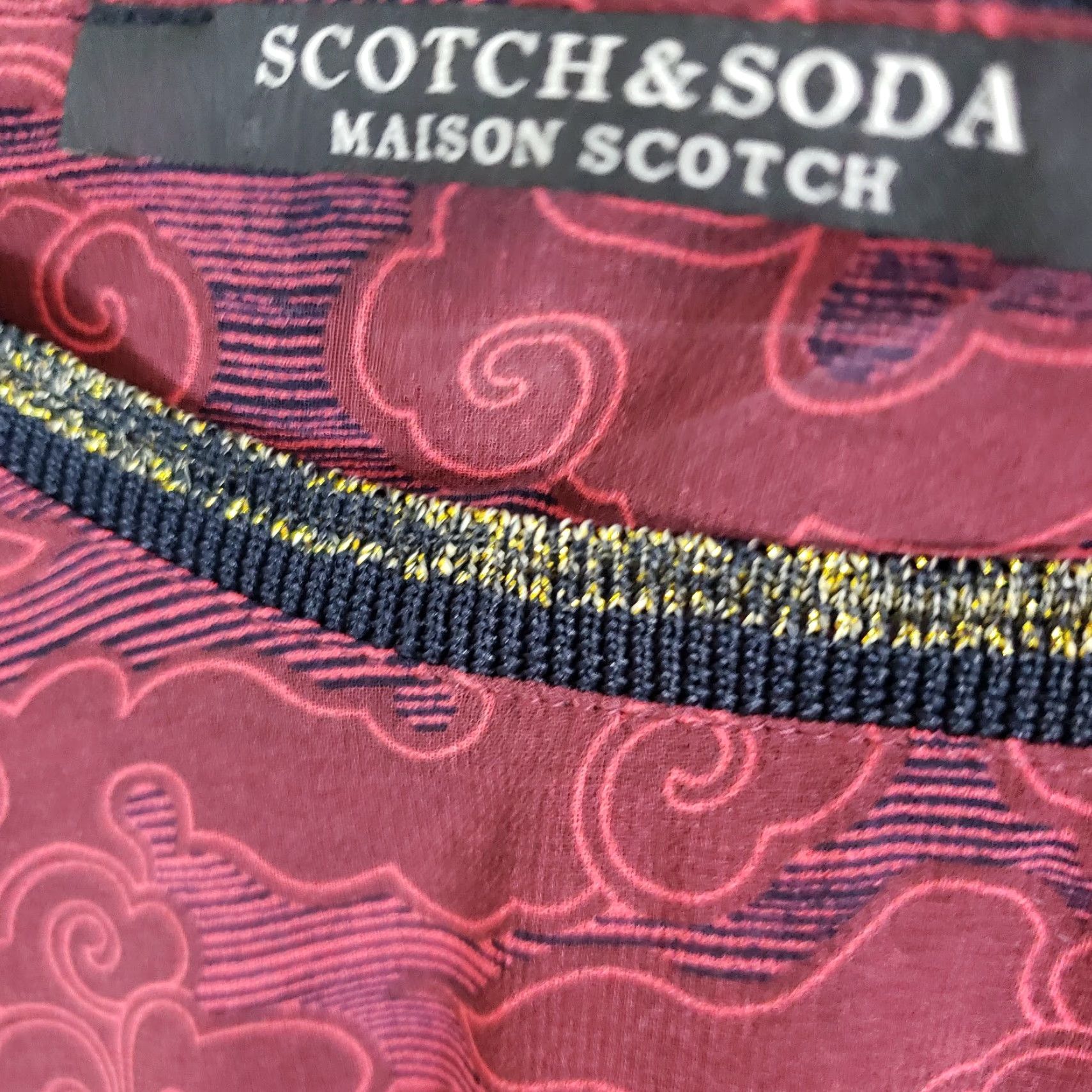 Scotch & Soda Scotch & Soda Maison Scotch Womens Blouse Size 2 Long Sleeve Maroon Red Sheer Polyester Round Neck Womens Size XS / US 0-2 / IT 36-38 - 6 Thumbnail