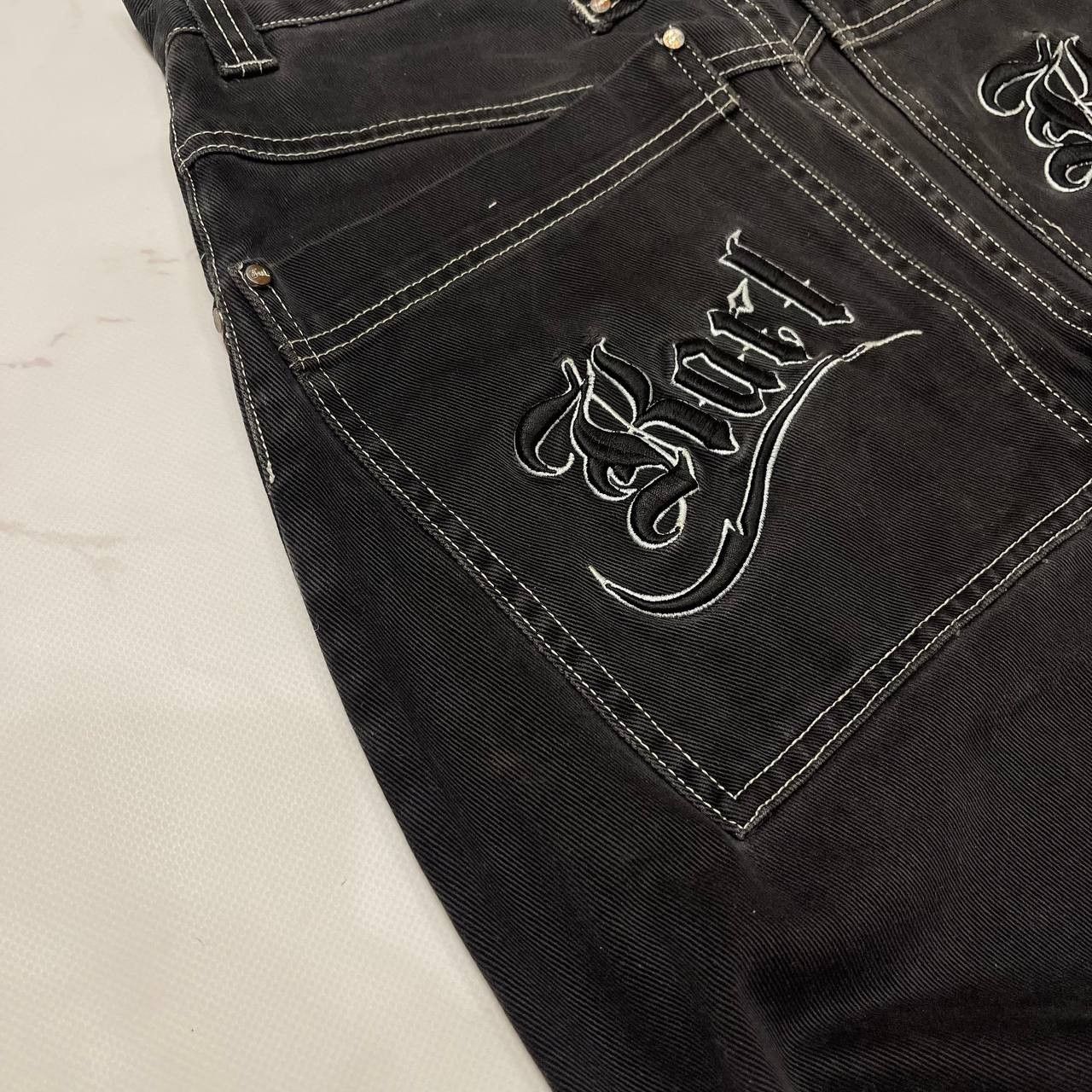 Karl Kani Karl Kani Vintage Tupac Style Denim Pants Y2k 2000s RARE Size US 30 / EU 46 - 12 Thumbnail