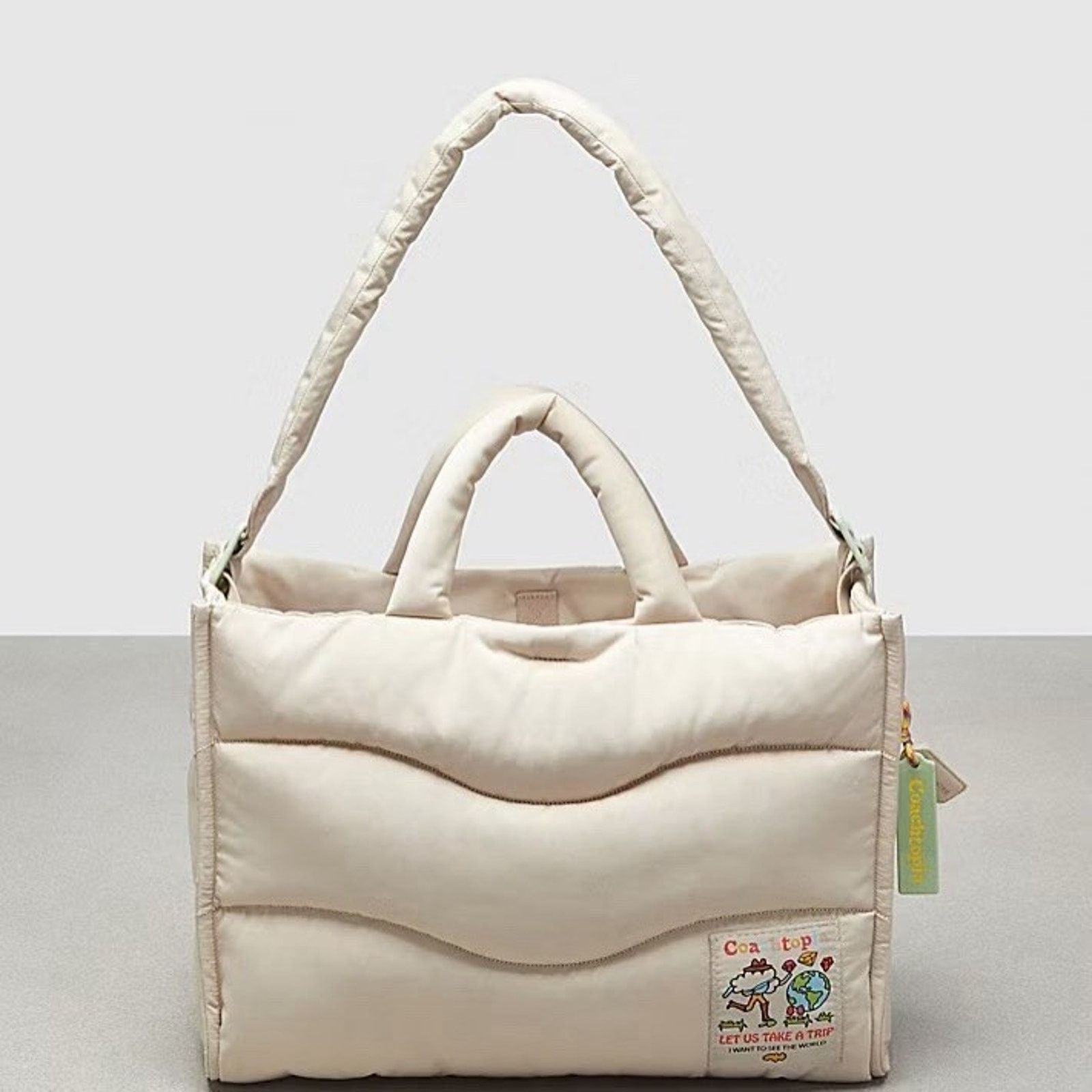 Coach NWT Coach Large Tote Shopper Shoulder Bag CQ057 Cloud Size ONE SIZE - 6 Thumbnail