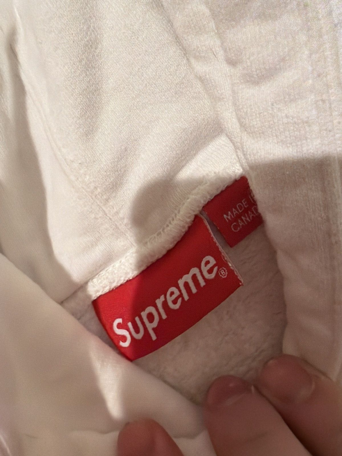 Supreme Supreme piping logo hooded sweatshirt white purple Size US L / EU 52-54 / 3 - 5 Thumbnail