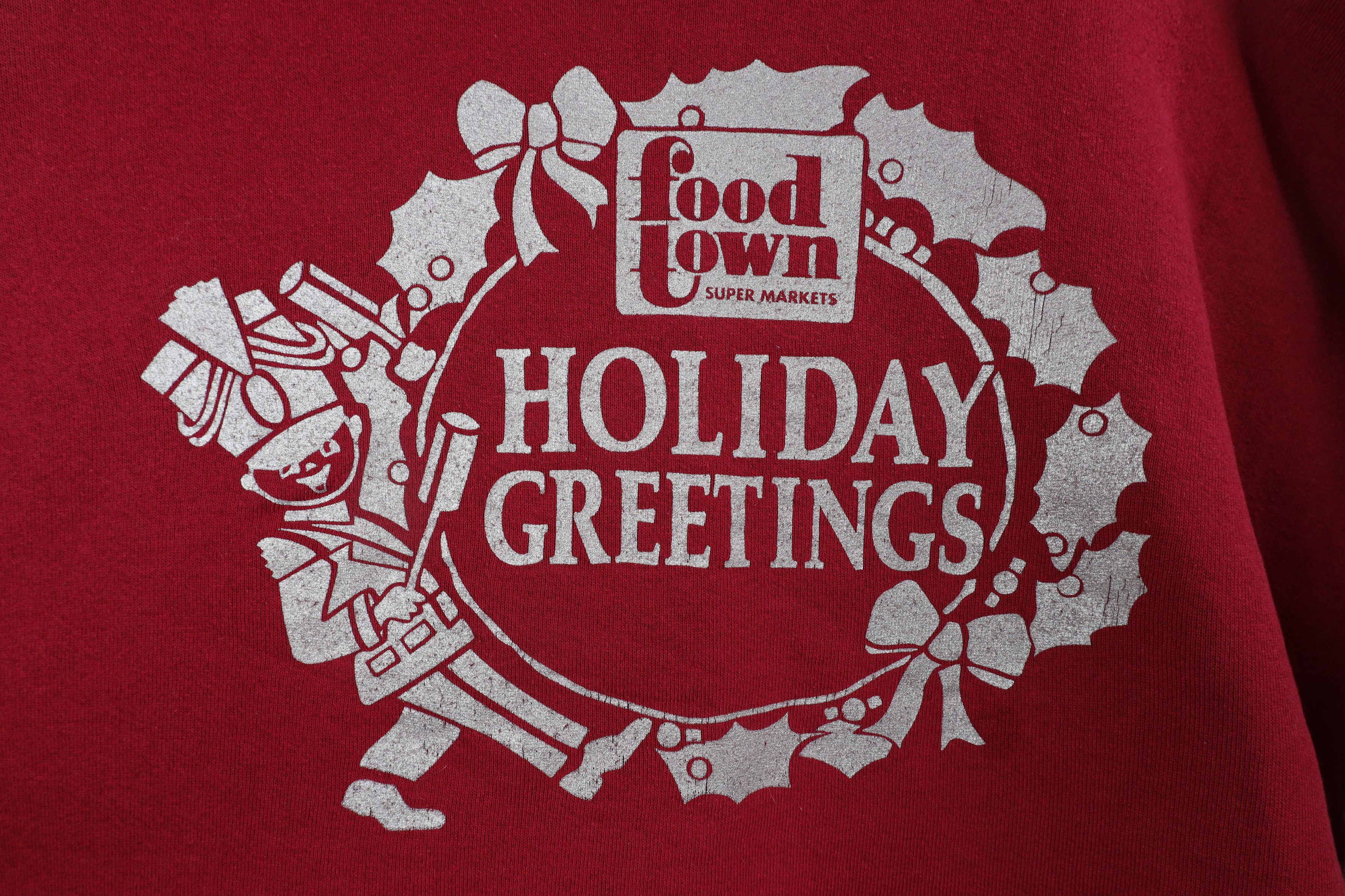 Vintage Vintage 90s Food Town Super Markets Christmas Sweatshirt USA Size US XXL / EU 58 / 5 - 4 Thumbnail