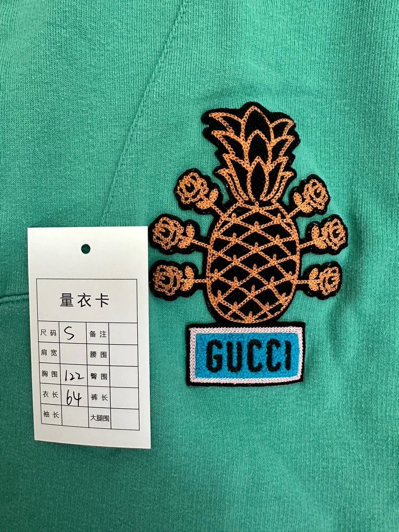 Gucci Gucci SS22 green 3m string logo pineapple print hooded swea Size US S / EU 44-46 / 1 - 5 Thumbnail