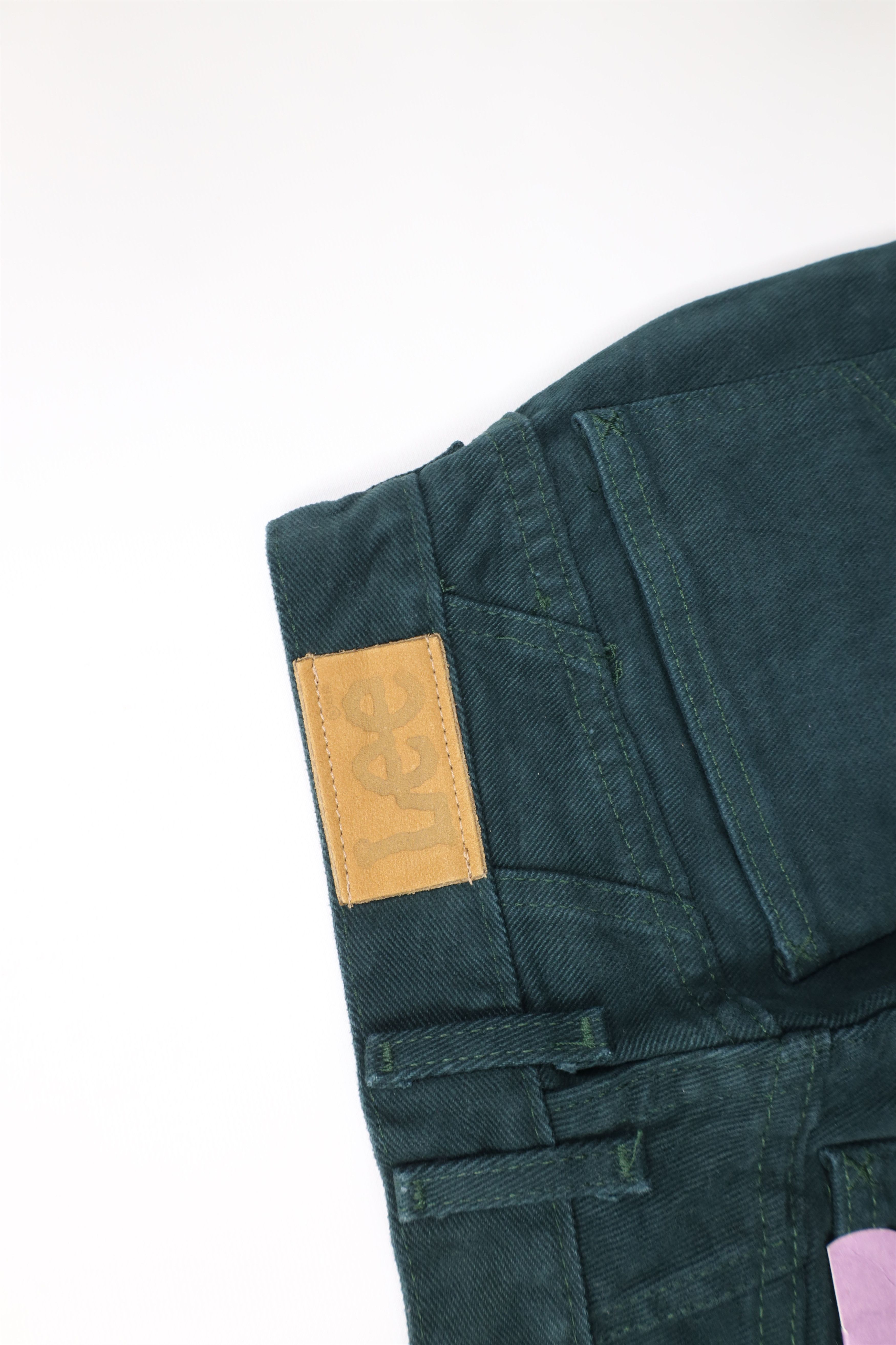 Lee Deadstock Vintage 90s Lee Tapered Leg Denim Jeans Green USA Size 30" / US 8 / IT 44 - 16 Thumbnail