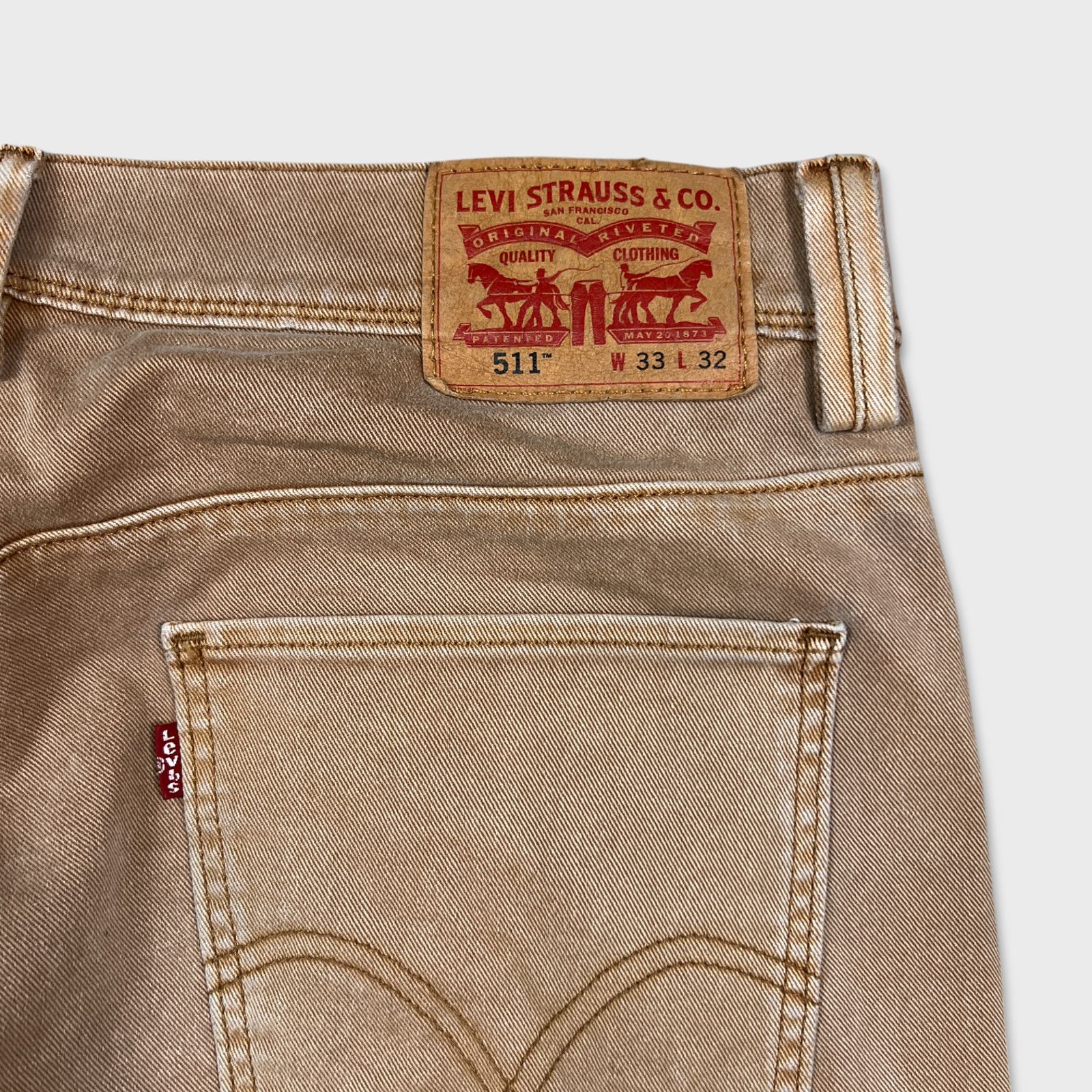 Levi's × Vintage Levi's 511 Jeans 33x32 Slim Fit American Faded Denim Pants Size US 33 - 8 Thumbnail