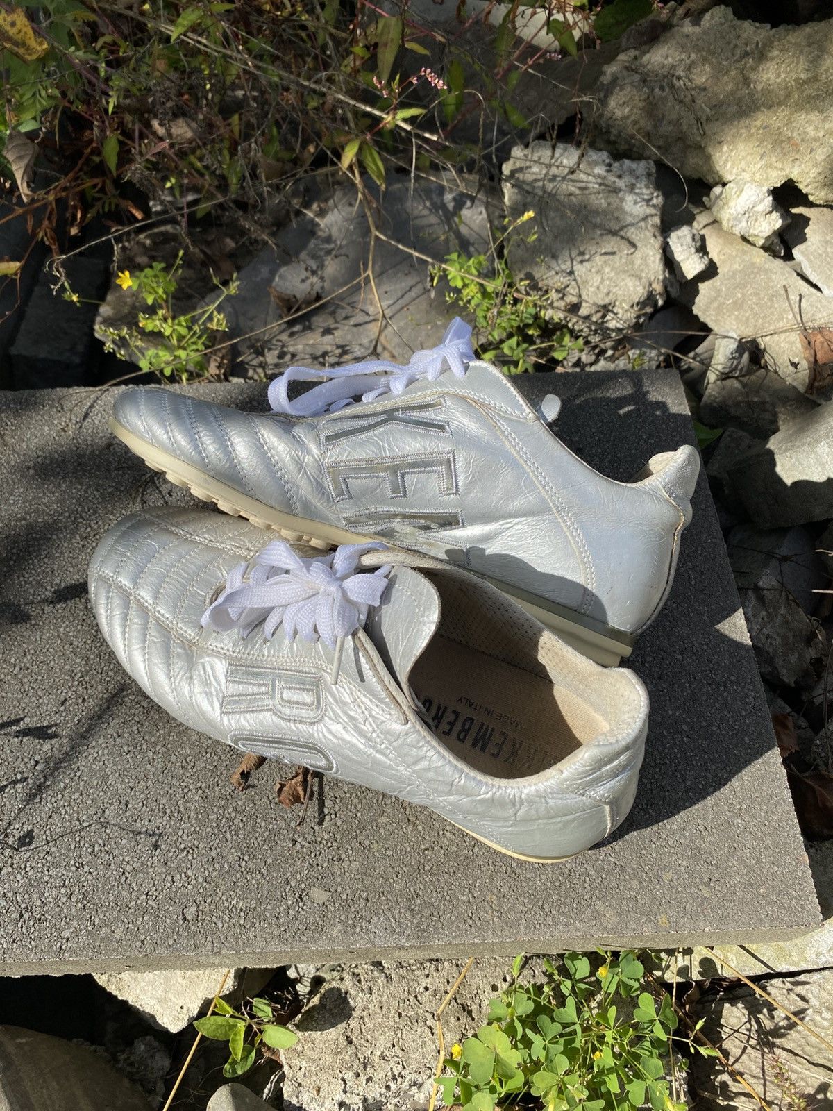 Dirk Bikkembergs Dirk Bikkembergs Leather Silver Sneakers Made in Italy Size US 8 / IT 38 - 9 Thumbnail