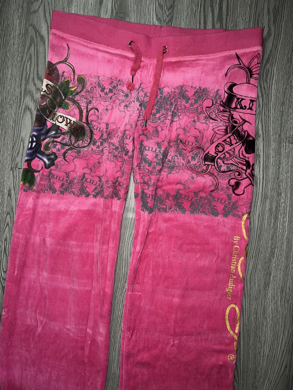 Ed Hardy Ed Hardy velvet skull sweatpants 💗☠️ Size 28" / US 6 / IT 42 - 11 Thumbnail