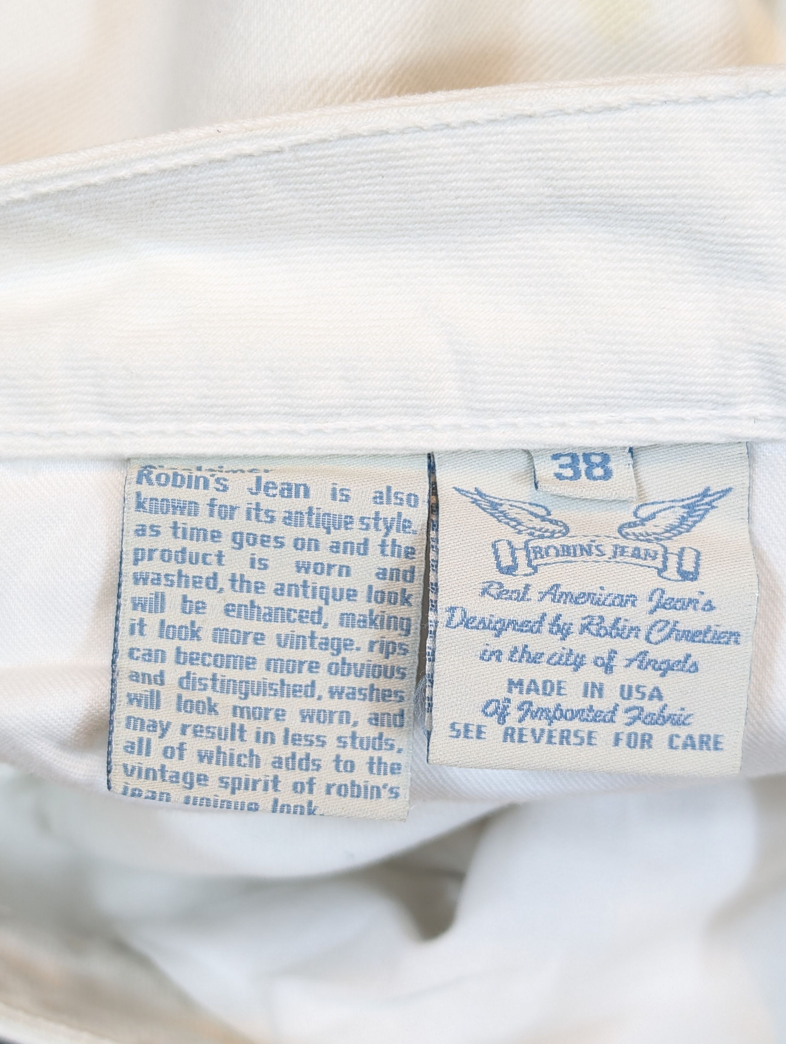 Robin's Jean White Double Flap Studded