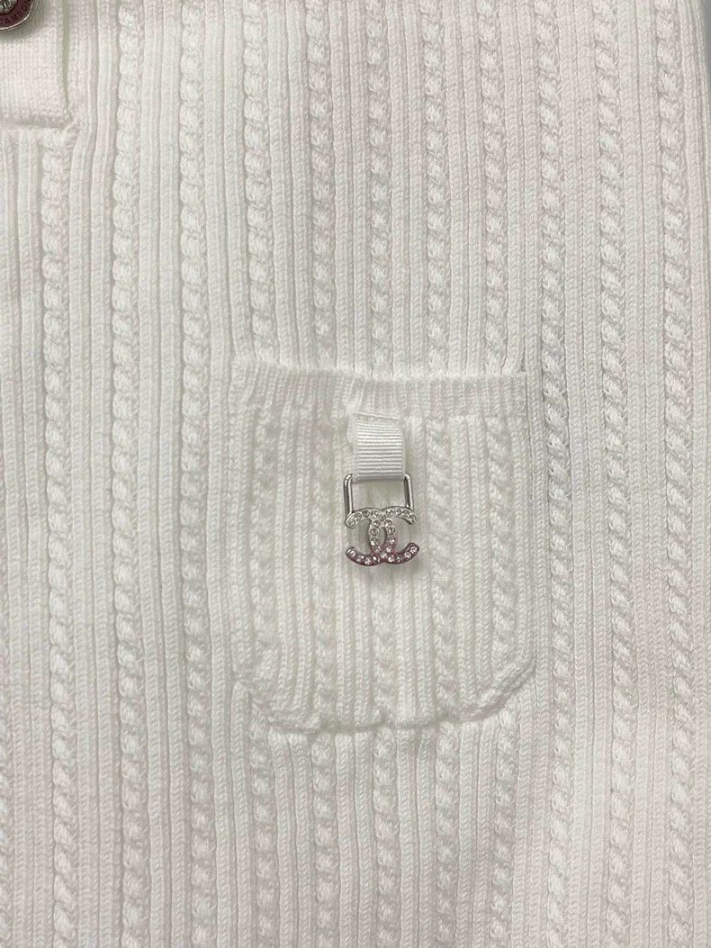Chanel Chanel White knitted suspender vest Size XS / US 0-2 / IT 36-38 - 3 Thumbnail