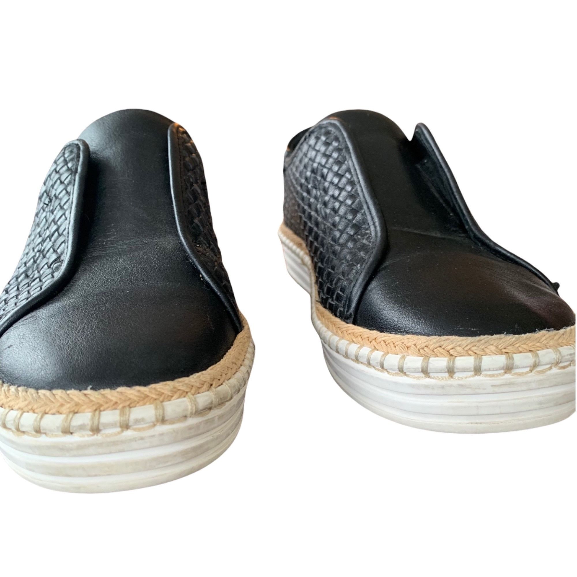 J/Slides J Slides Woven Leather Slip-On Loafers 8.5 Size US 8.5 / IT 38.5 - 3 Thumbnail