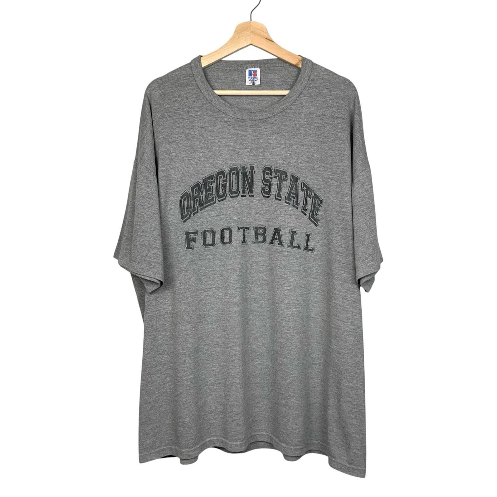Russell Athletic Vintage 90s Oregon State NCAA Football Gray T Shirt XXL Size US XXL / EU 58 / 5 - 1 Thumbnail
