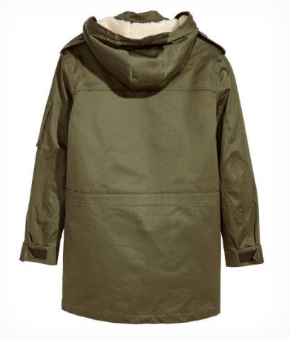 Erdem ERDEM H&M Men Pile Lined Cotton Parka Khaki Green Coat Size US M / EU 48-50 / 2 - 16 Thumbnail
