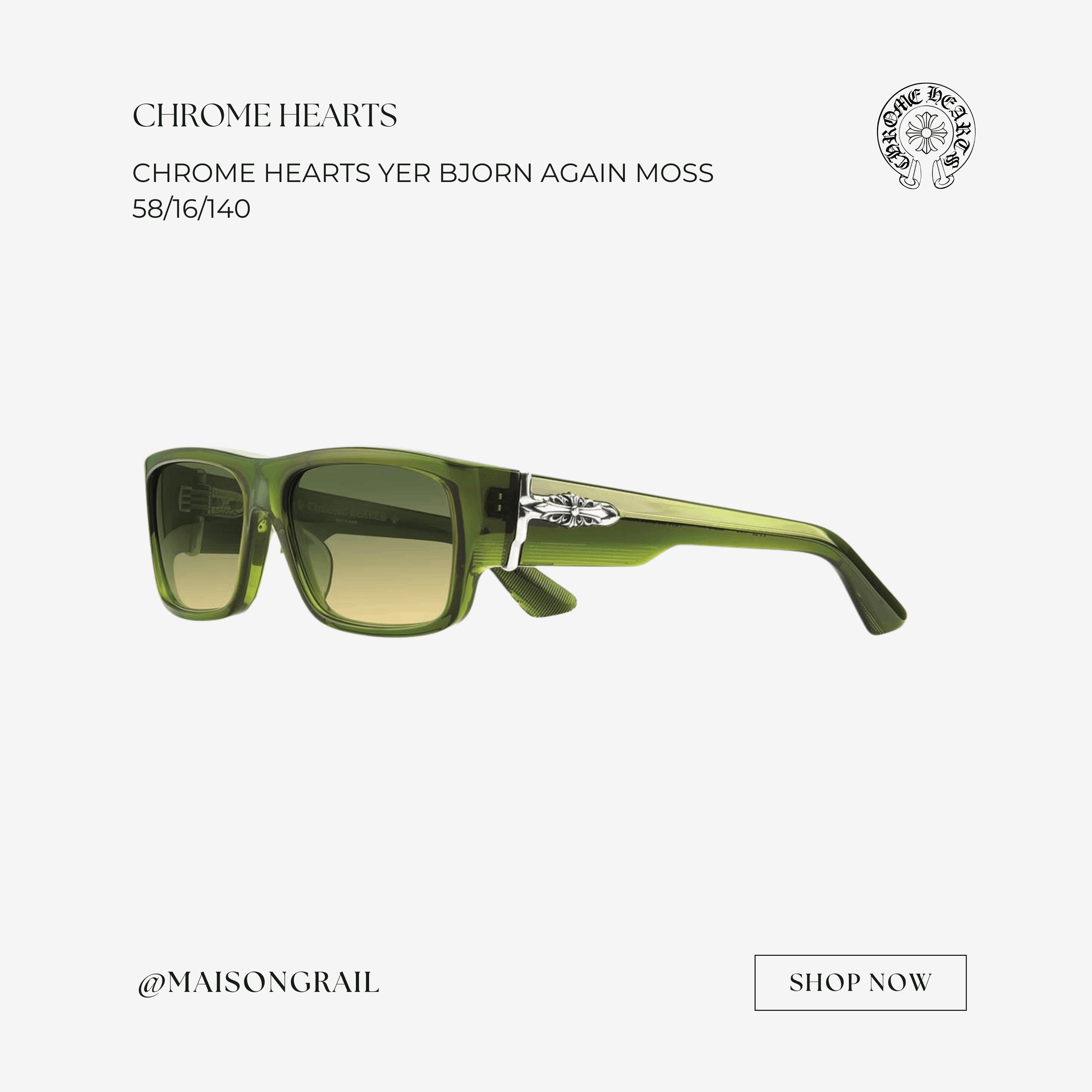 Chrome Hearts CHROME HEARTS YER BJORN AGAIN SUNGLASSES Size ONE SIZE - 1 Thumbnail