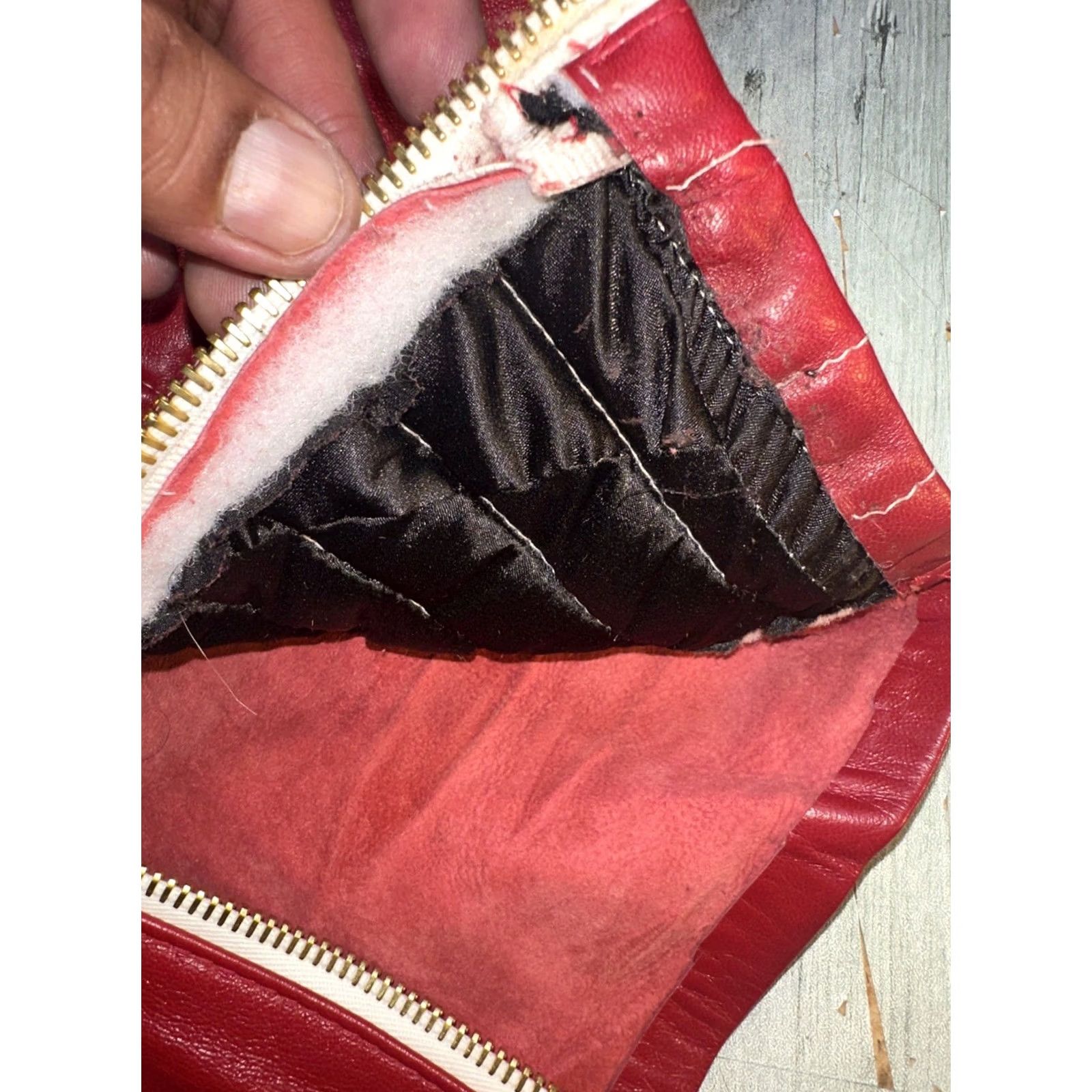 Vintage VINTAGE Red Leather Moto Biker Pants Mens 42 Regular 34in Medusa RiRi Zippers Quilted Leather Pants Clothing Size US 42 / EU 58 - 6 Thumbnail