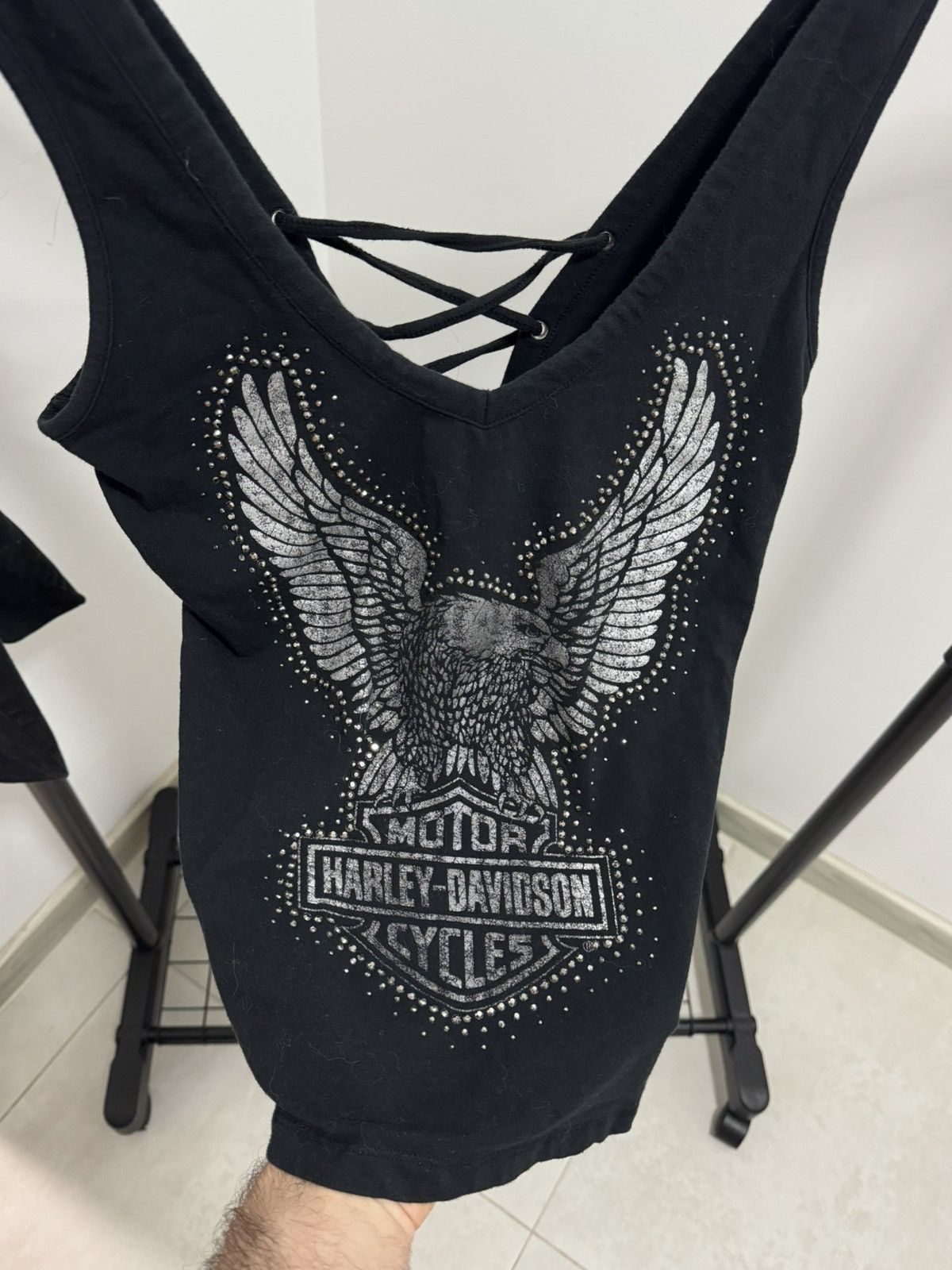 Harley Davidson Harley-Davidson eagle lace-up tank top Size M / US 6-8 / IT 42-44 - 4 Thumbnail