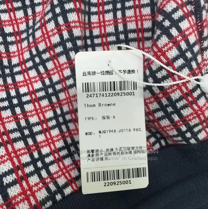 Thom Browne Thom Browne Red Cotton Check Jacquard Sweatshorts. Size US 30 / EU 46 - 6 Thumbnail