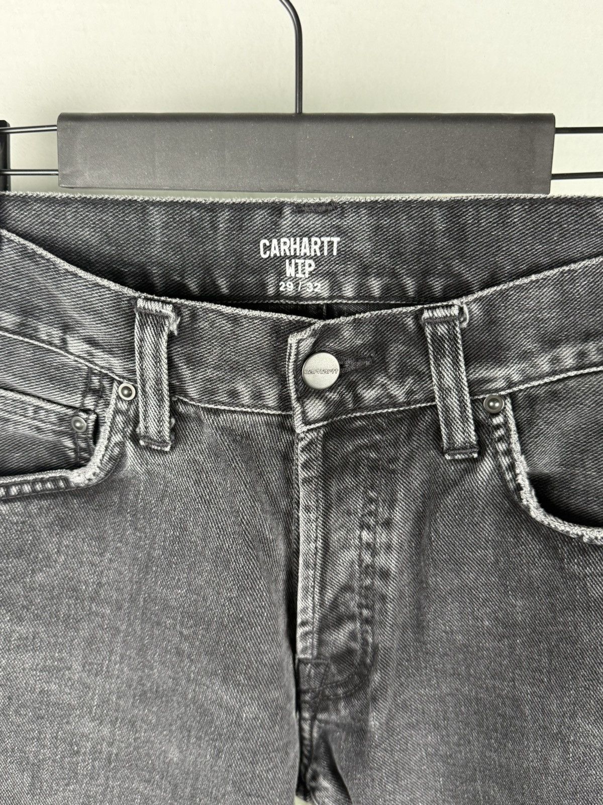 Carhartt Wip Carhartt WIP Klondike Jeans Black Faded Denim Size US 29 - 3 Thumbnail