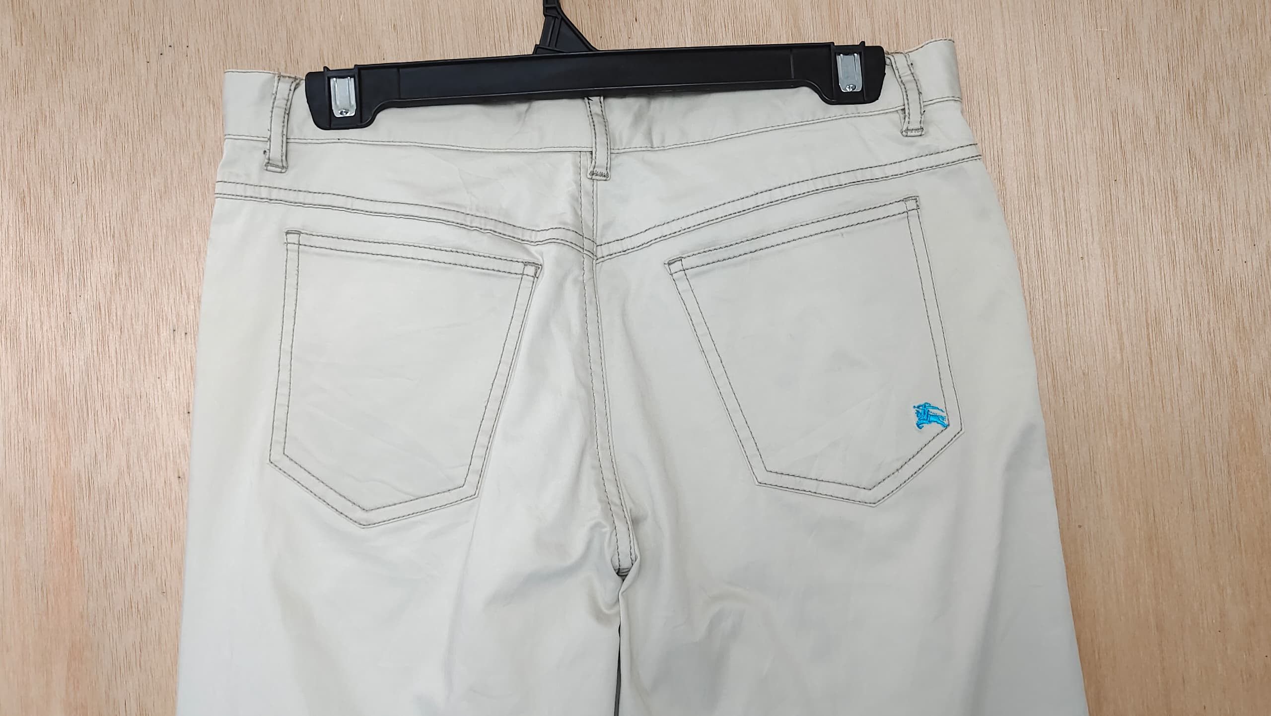 Burberry × If Six Was Nine BURBERRY BLACK LABEL KHAKI BEIGE SOFT COTTON PANTS JEANS Size 31" - 4 Thumbnail