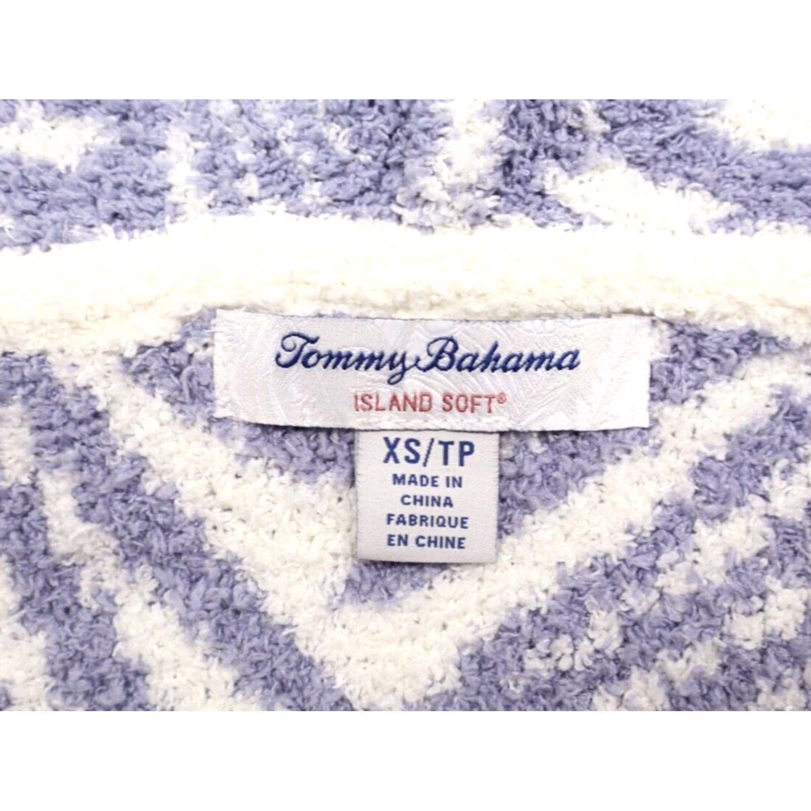 Tommy Bahama Tommy Bahama Women's Sea Swell Chenille Hoodie Zip Front XS Blue Floral Logo Full Zip Hooded Sweatshirt Size XS / US 0-2 / IT 36-38 - 6 Thumbnail