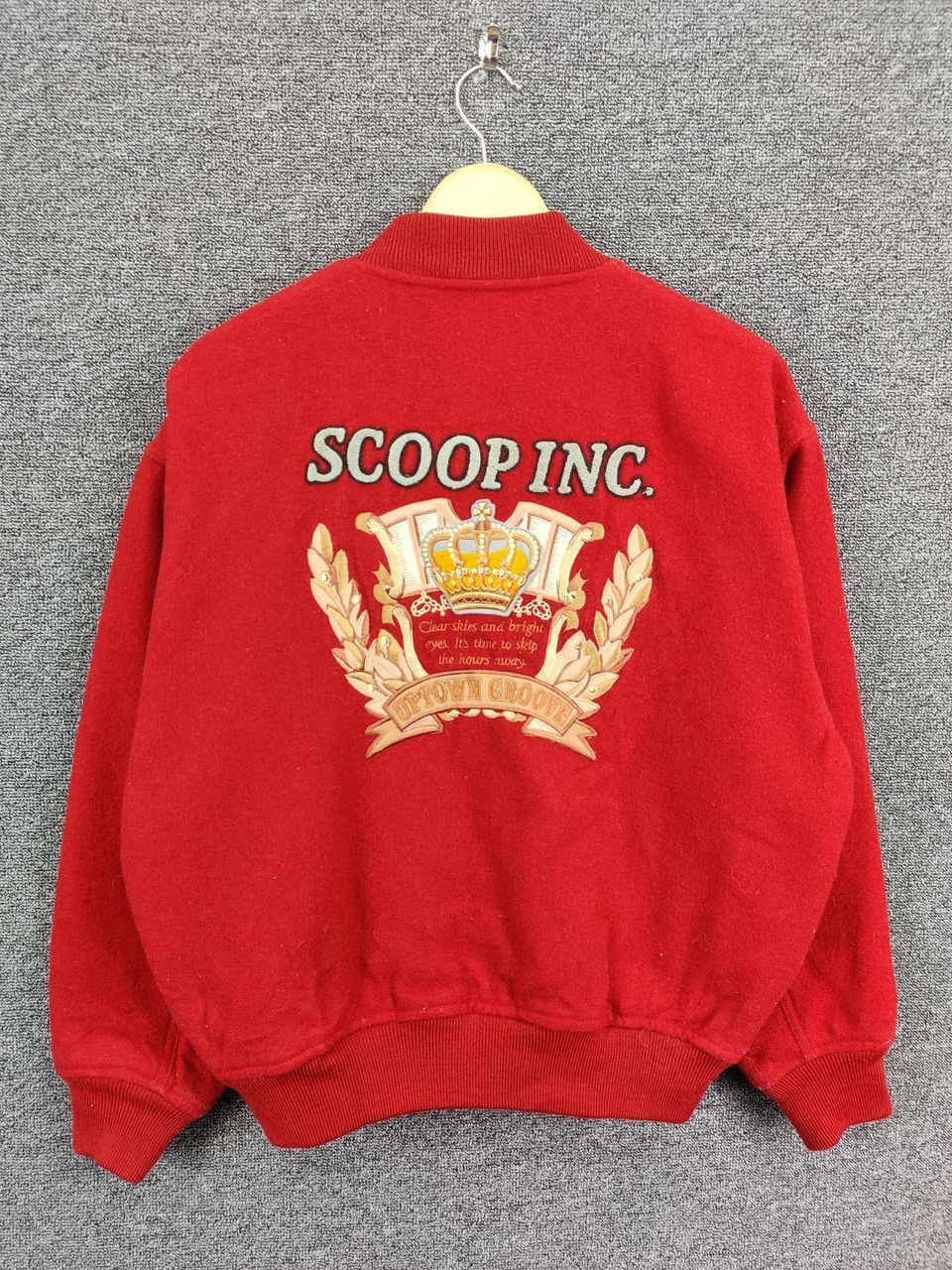 Japanese Brand Vintage Scoop Embroidery Wool Varsity Jacket Size US M / EU 48-50 / 2 - 1 Thumbnail