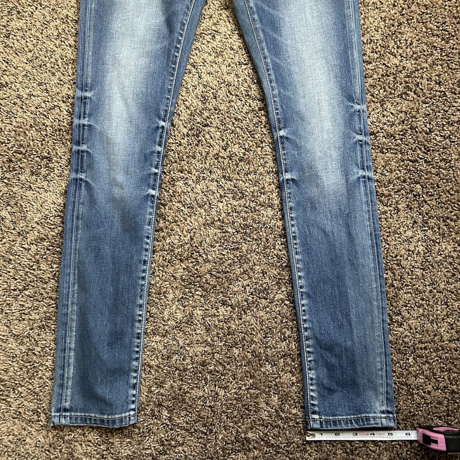 BKE BKE Stella Skinny Womens Size 25R Medium Wash Denim Low Rise Size 25" / US 0 / IT 36 - 12 Thumbnail