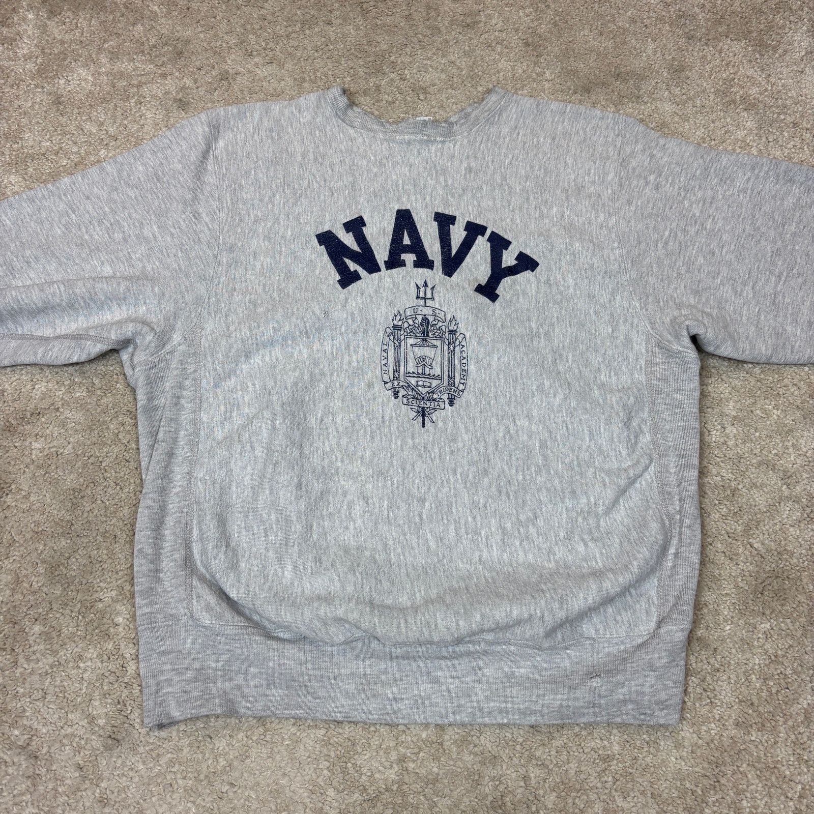 Mvp × Vintage VTG 80s US Navy Naval Academy Crest Pro Weave Sweatshirt Lg Size US L / EU 52-54 / 3 - 2 Thumbnail