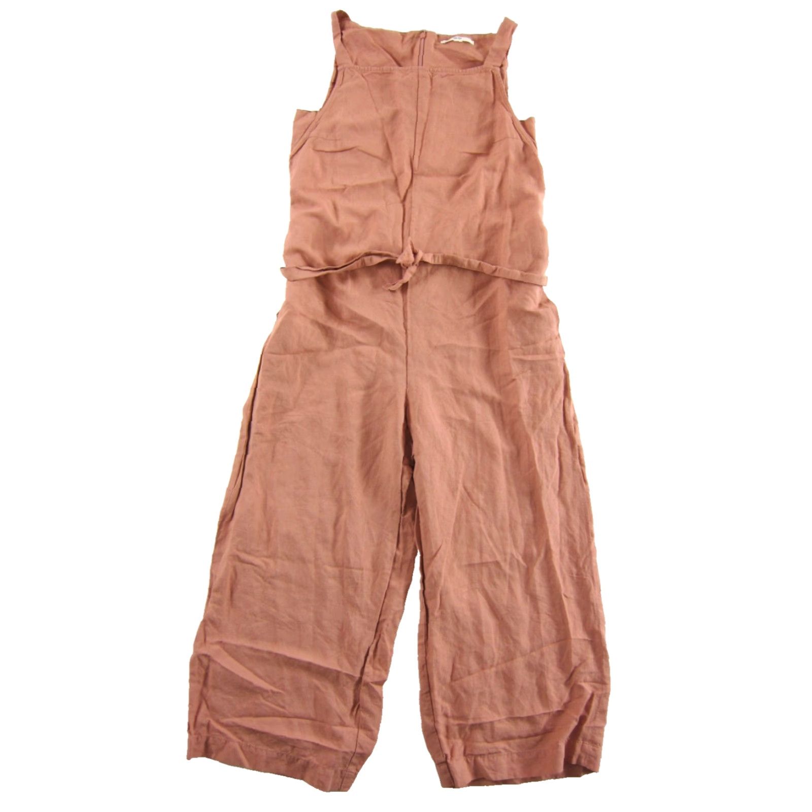 Uniqlo Uniqlo Pink Rayon Linen Pocket Wide Leg Jumper Romper Jumpsuit Women XS Size XS / US 0-2 / IT 36-38 - 2 Thumbnail