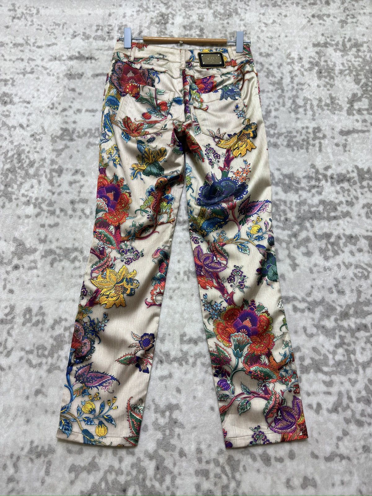 Just Cavalli Just Cavalli 2000s Abstract Floral Print Archive Pants Size US 26 / EU 42 - 2 Thumbnail