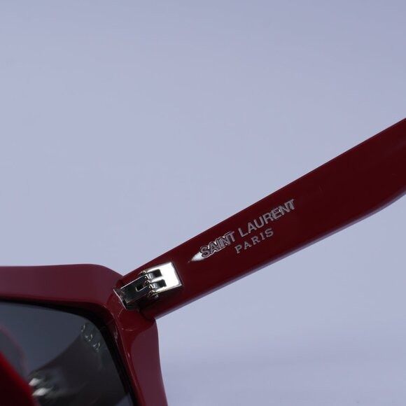 Saint Laurent Paris Saint Laurent SL467 003 Sunglasses Red Cat Eye Frame Size ONE SIZE - 8 Thumbnail