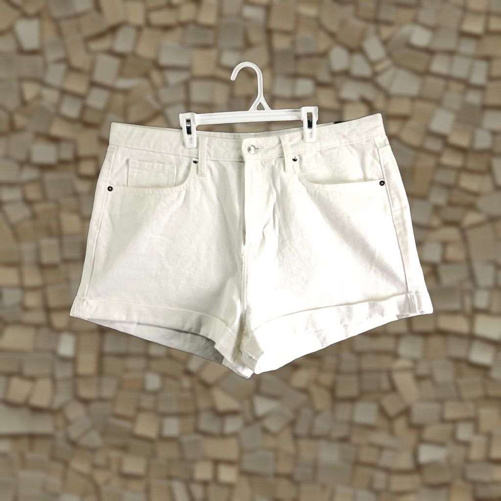 Vintage Wild Fable Highest Rise Womens Shorts Size 18 White Denim Jean Shorts Size 40" / US 18 - 1 Thumbnail