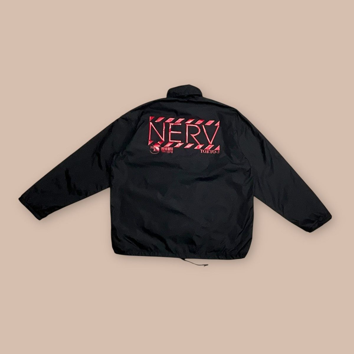 Anime Vintage Cospa X Evangelion "Tokyo-3 NERV" Nylon Hoodie Size US XXL / EU 58 / 5 - 5 Thumbnail
