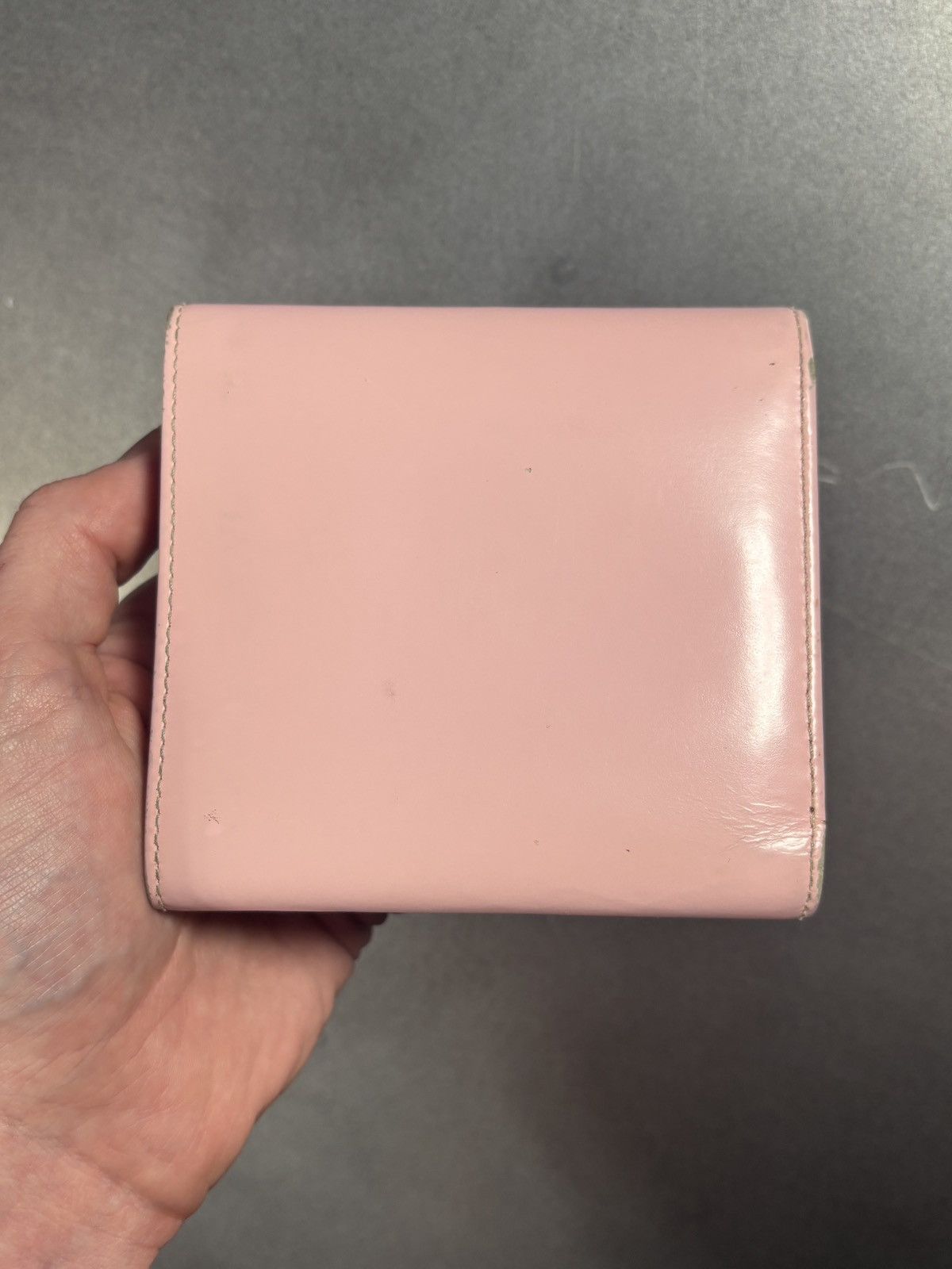Courreges Vintage Courrèges Wallet Pink Patent Leather Tri Fold Purse Size ONE SIZE - 10 Thumbnail