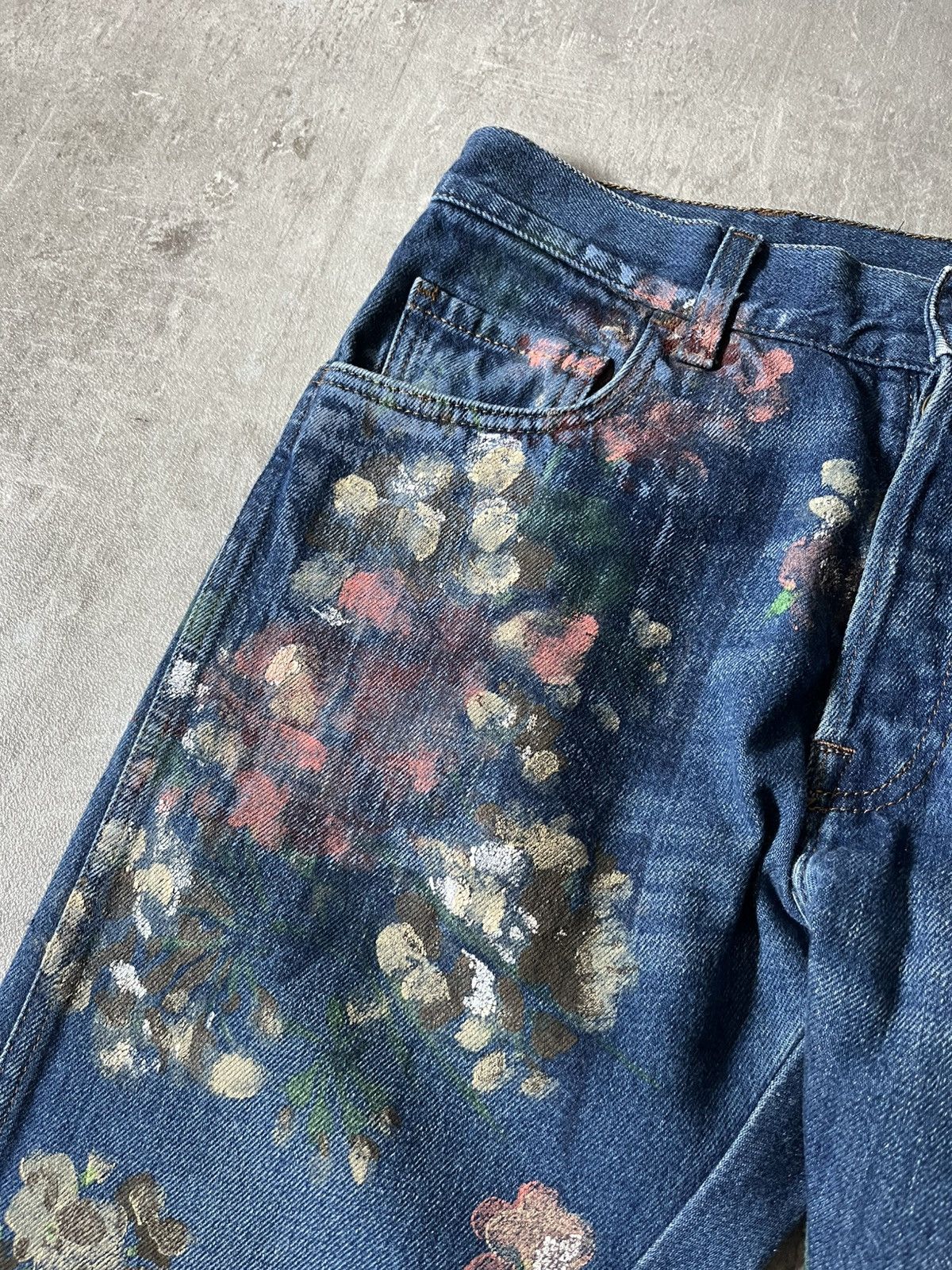 Gucci Gucci A/W 16 Hand Painted Floral jeans blue rare Size US 32 / EU 48 - 6 Thumbnail