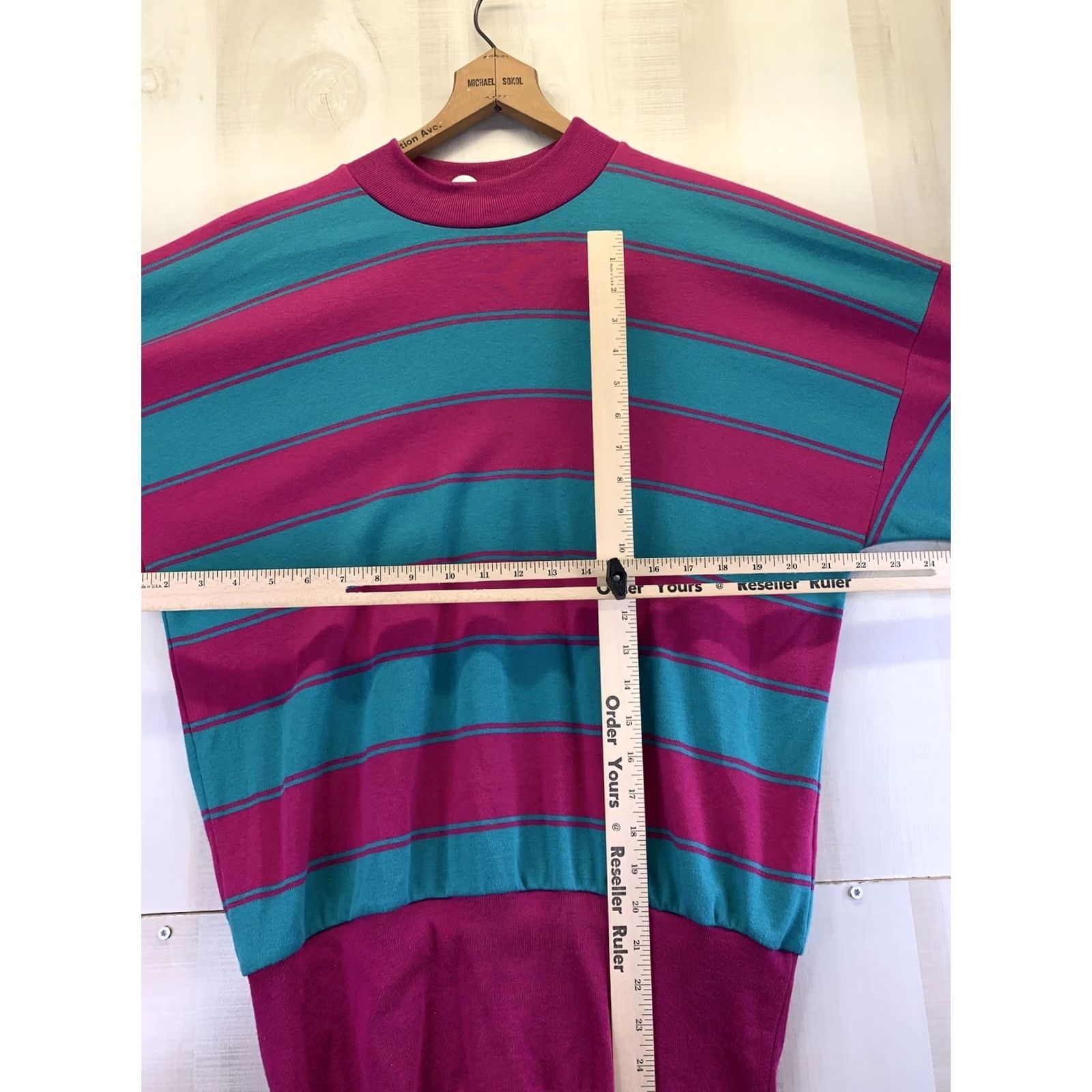 Vintage VINTAGE Peter Popvitch Womens L-Long Sleeve Skirt Set Pink Teal 1980-90s USA-7036 Ladies Mens Girls Womens Size L / US 10 / IT 46 - 6 Thumbnail