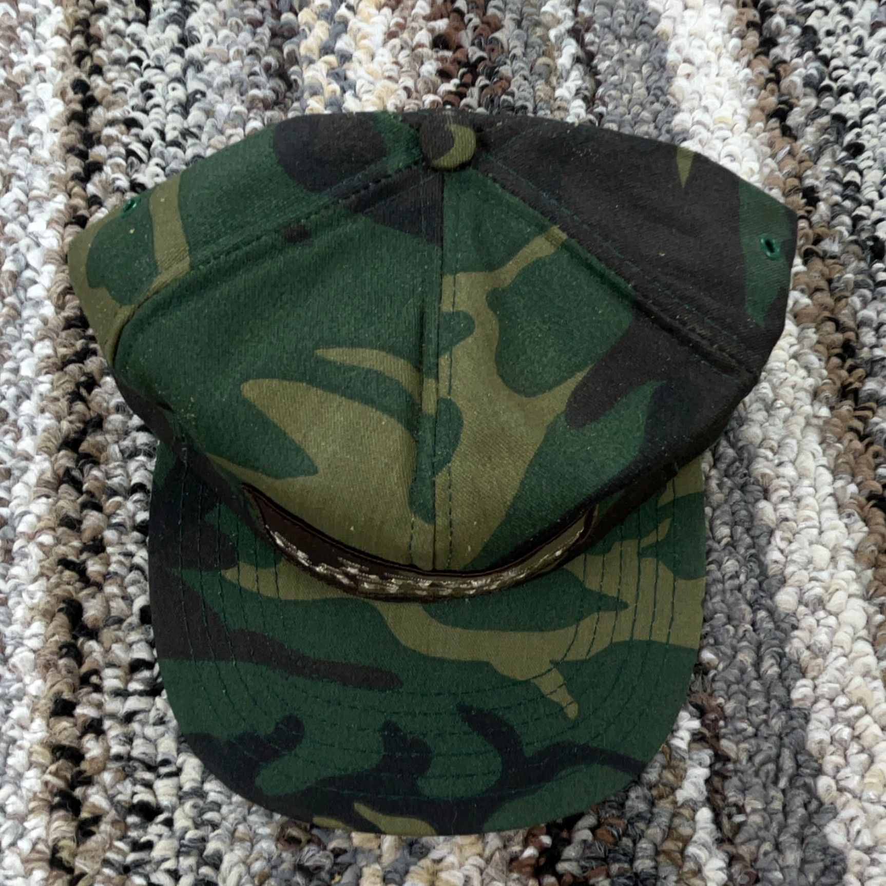 Vintage VINTAGE Levi Garrett Trucker Hat Cap Snapback Camo USA Tobacco Patch 80s 90s G21 Size ONE SIZE - 5 Thumbnail