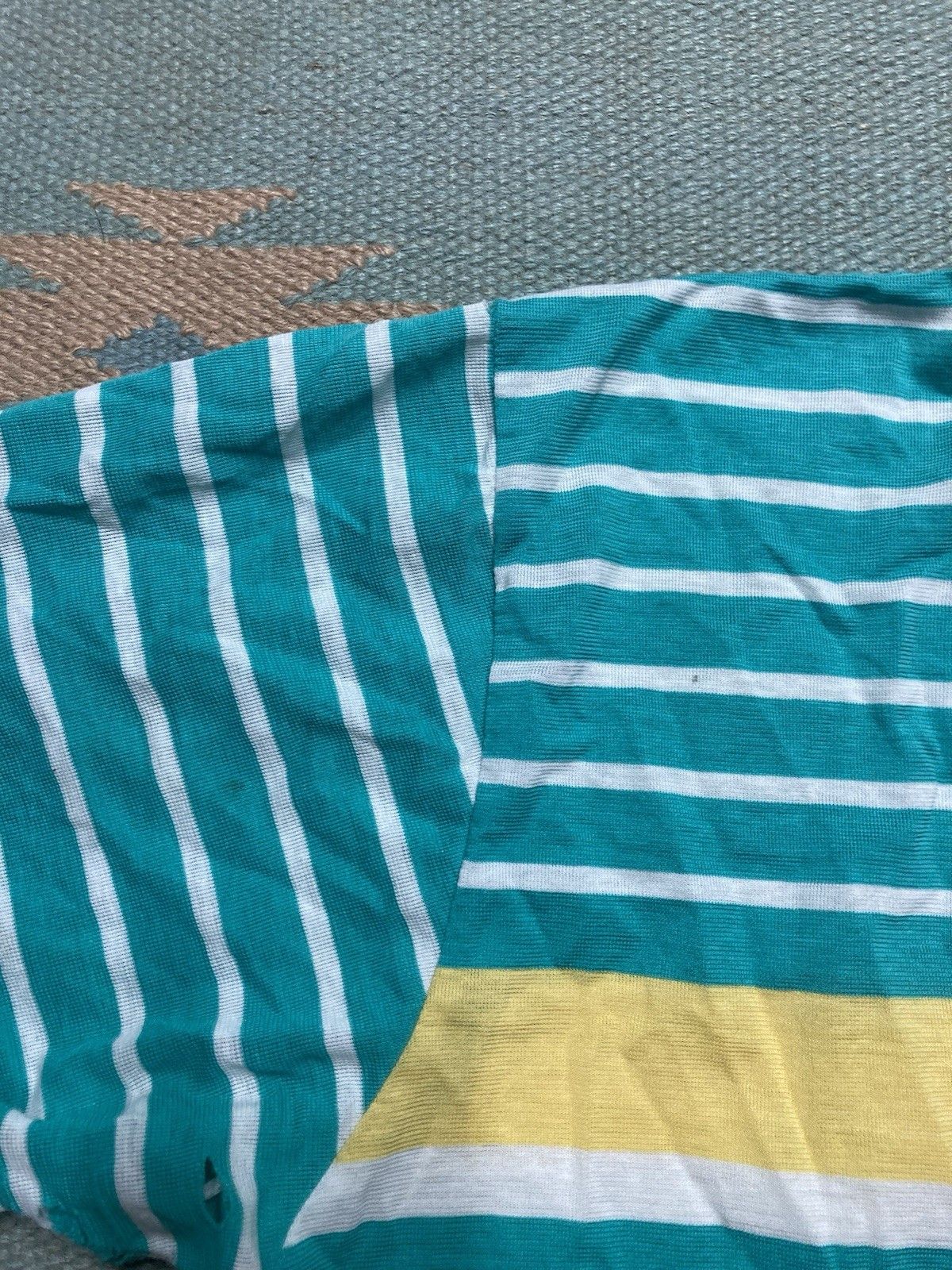 Vintage 80s polo shirt striped soft worn distressed thrashed large Size US L / EU 52-54 / 3 - 11 Thumbnail