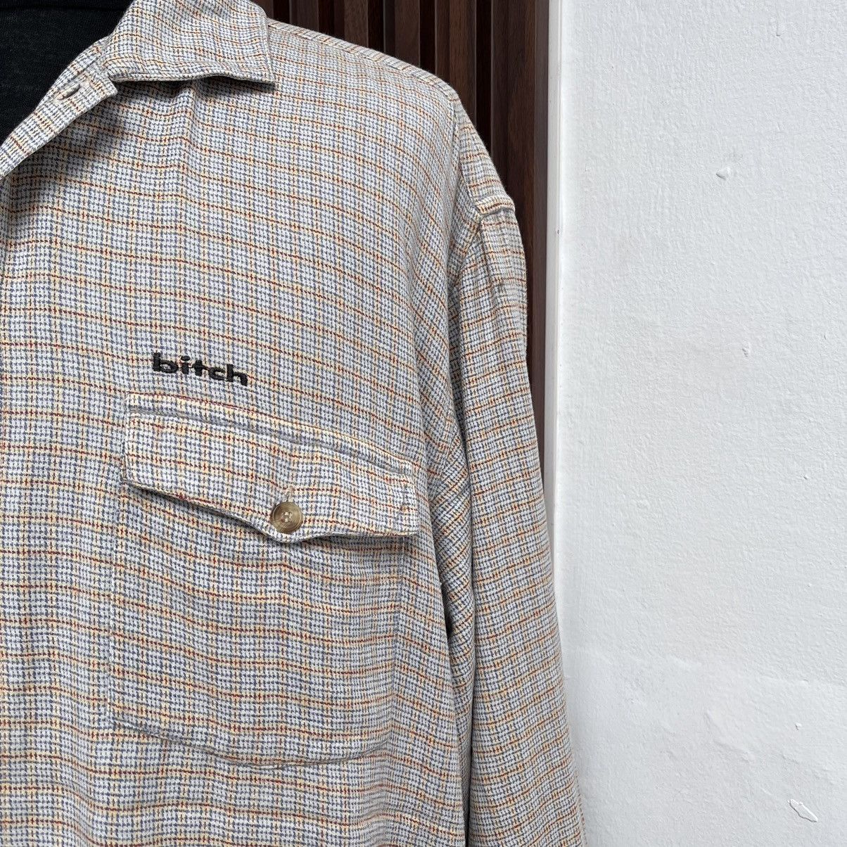 Girl Skateboards Vintage BITCH SKATEBOARDS Flanel Single Pocket Size US L / EU 52-54 / 3 - 3 Thumbnail